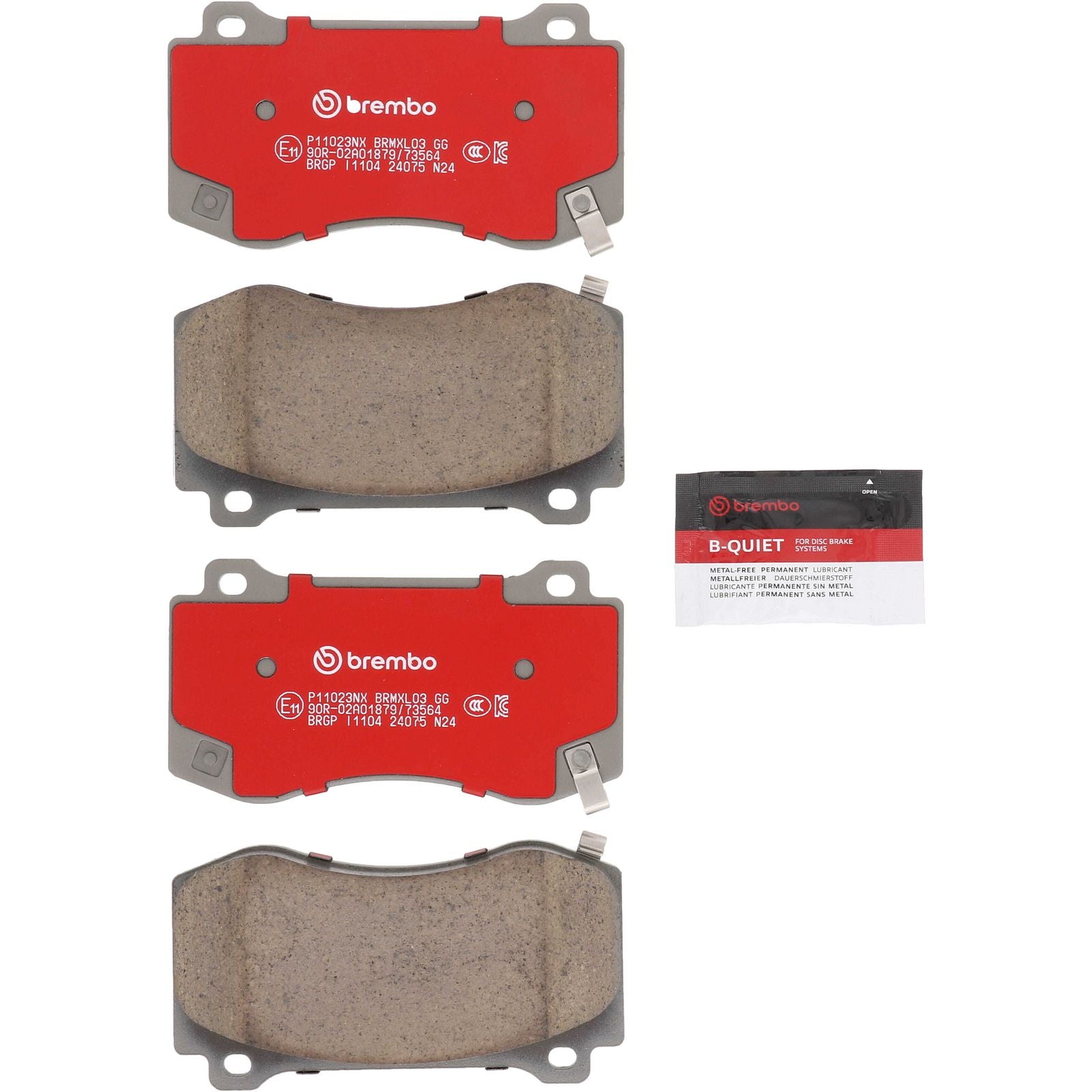 XTRA Ceramic Front Disc Brake Pad Set - P11023NX_02