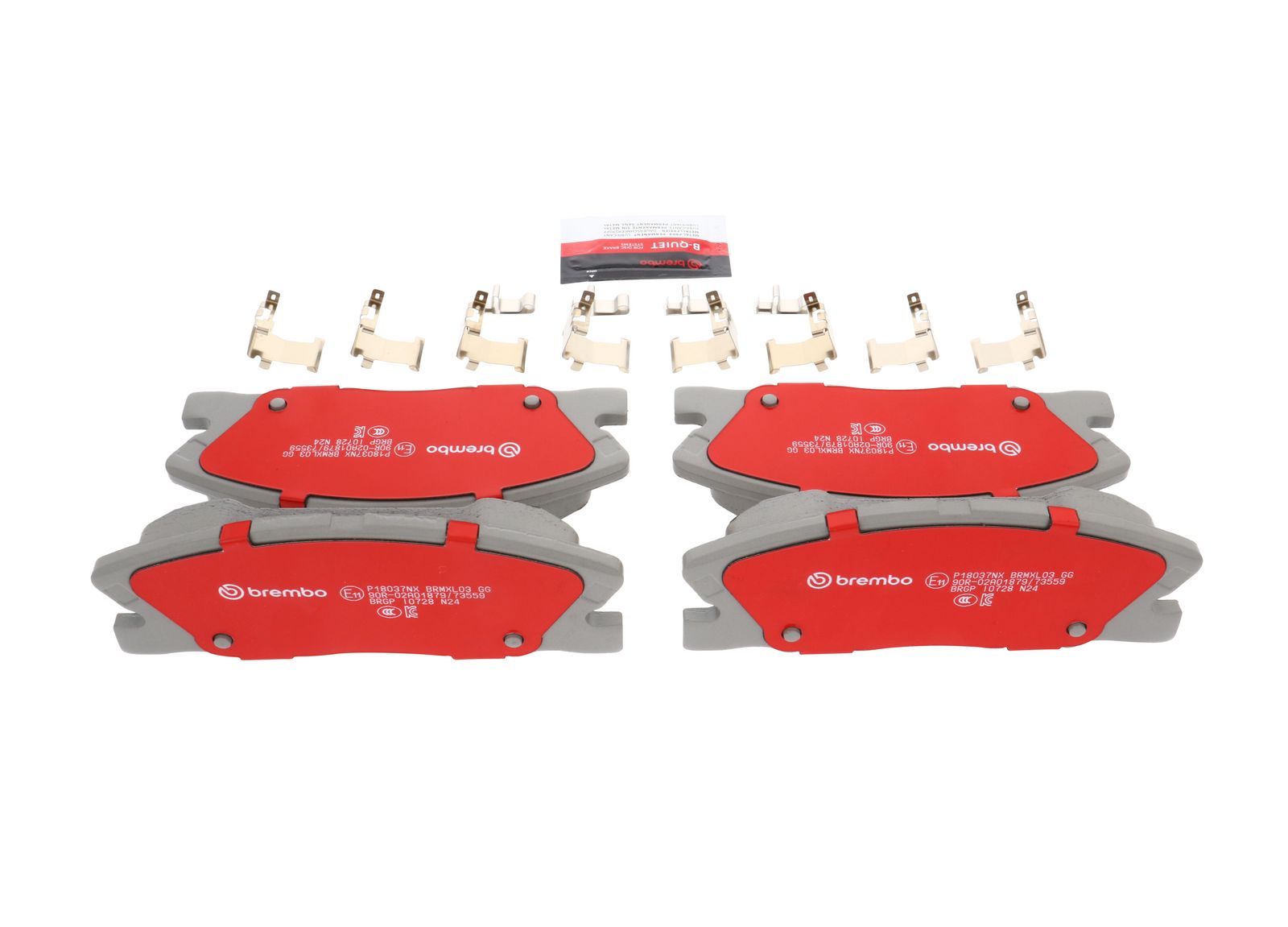XTRA Ceramic Front Disc Brake Pad Set - P18037NX_14