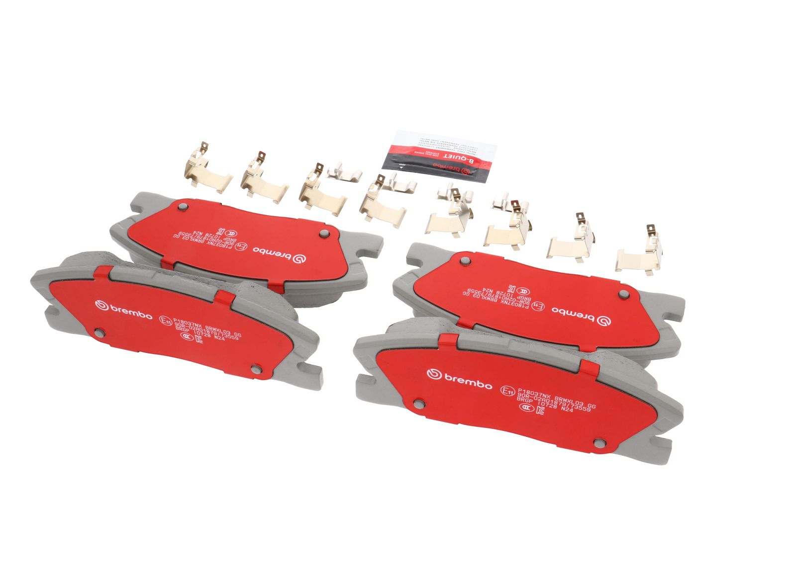 XTRA Ceramic Front Disc Brake Pad Set - P18037NX_15