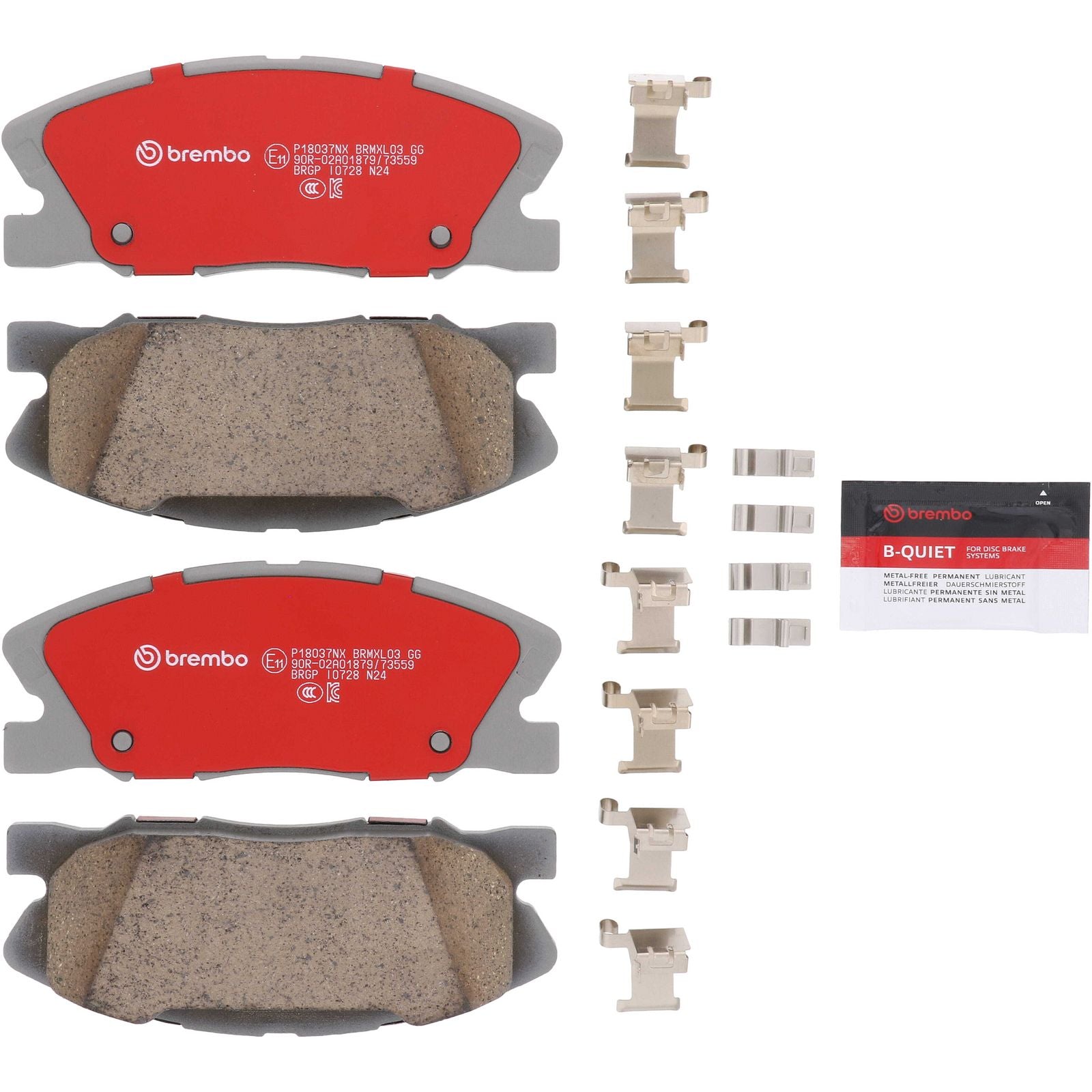XTRA Ceramic Front Disc Brake Pad Set - P18037NX_26