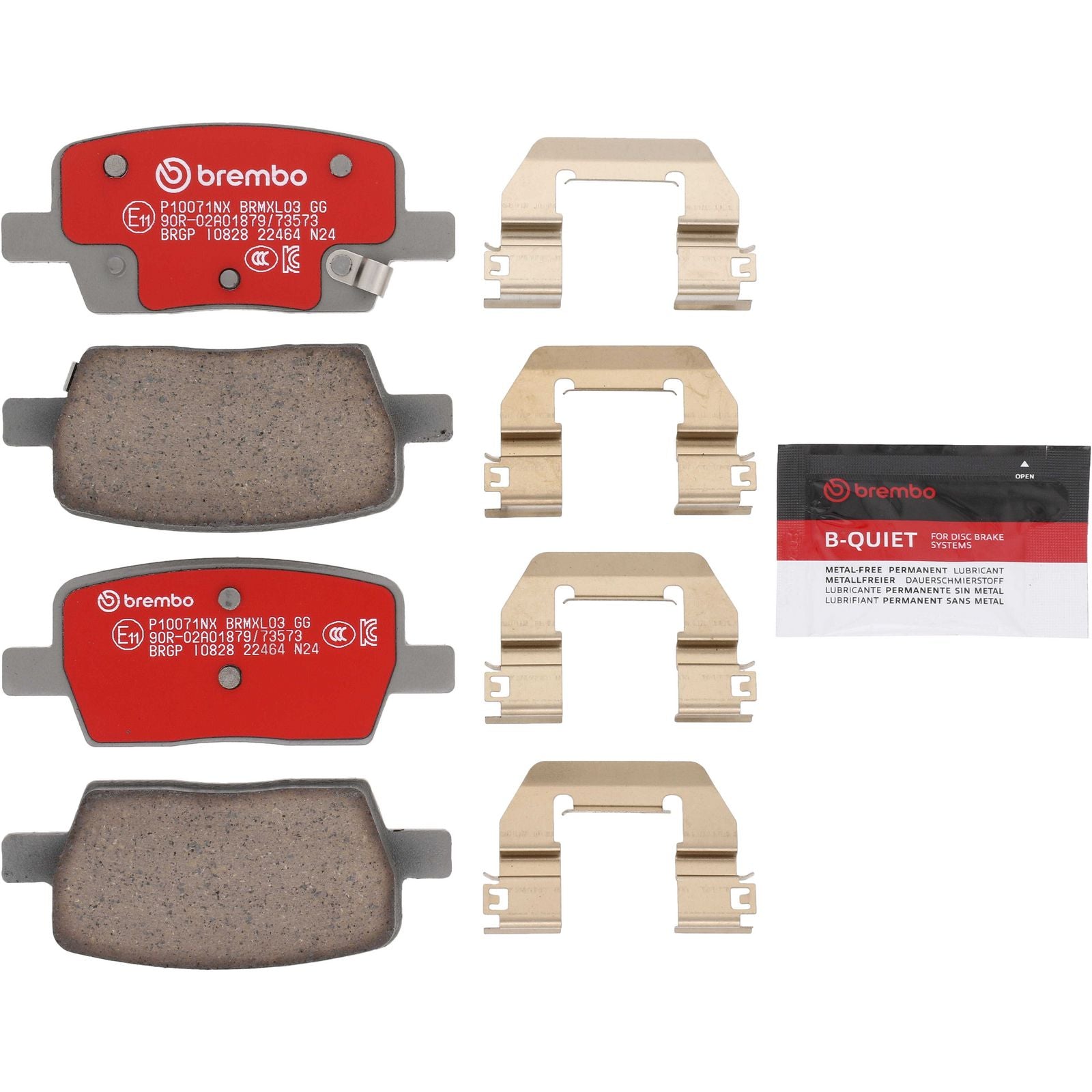 XTRA Ceramic Rear Disc Brake Pad Set - P10071NX_26