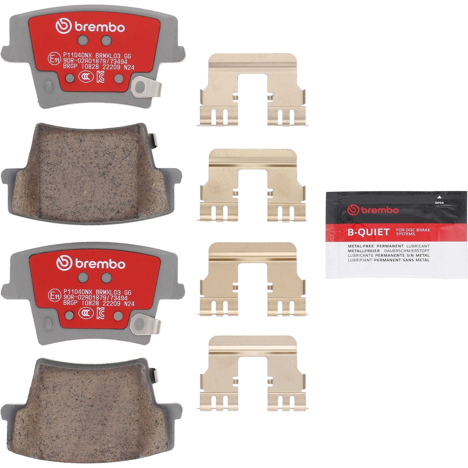 XTRA Ceramic Rear Disc Brake Pad Set - P11040NX_26