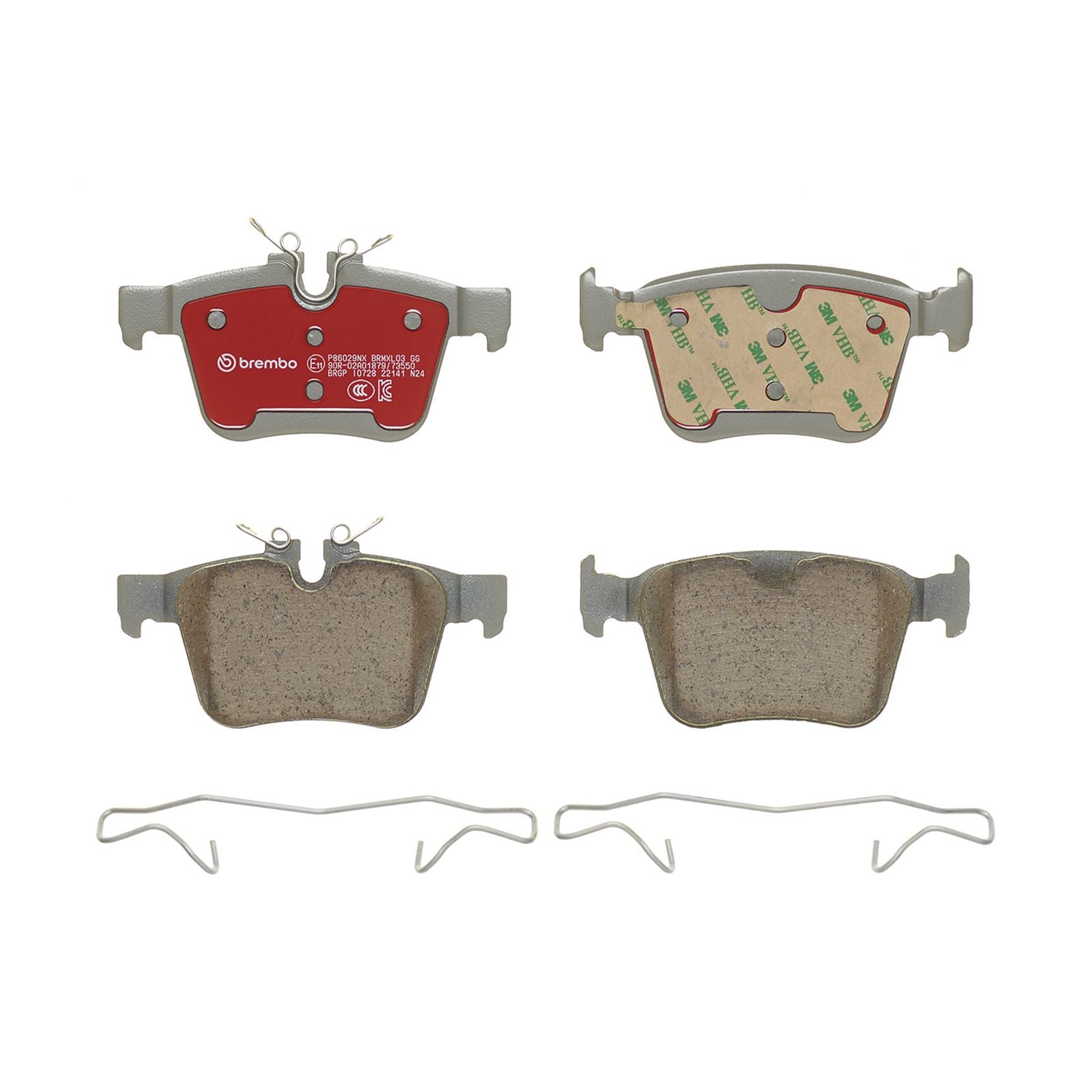 XTRA Ceramic Rear Disc Brake Pad Set P86029NX | Brembostore
