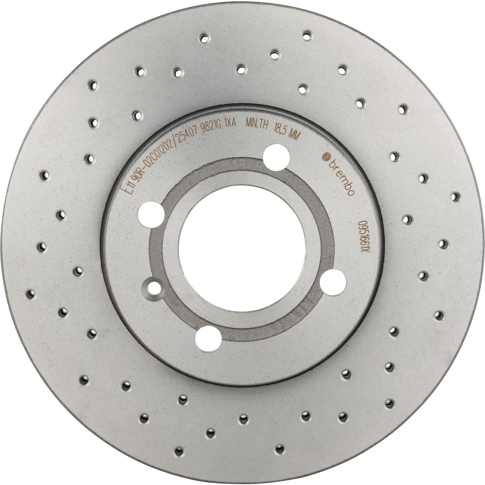 XTRA Drilled Front Disc Brake Rotor - 09.5166.1X_06