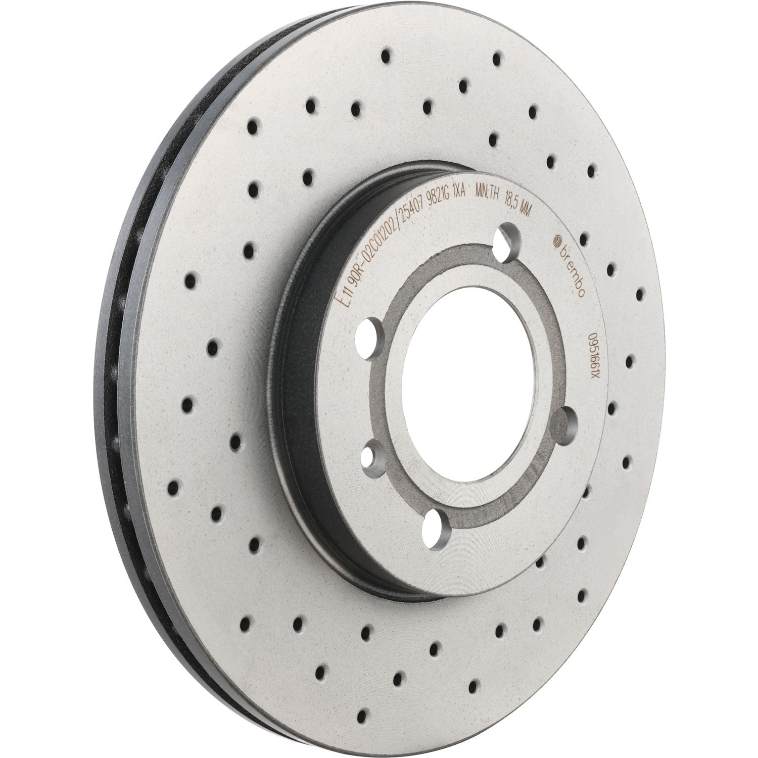 XTRA Drilled Front Disc Brake Rotor - 09.5166.1X_02