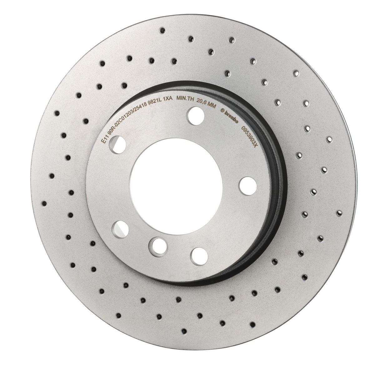 XTRA Drilled Front Disc Brake Rotor - 09.5390.3X_08