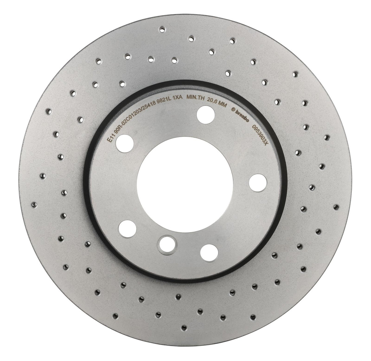 XTRA Drilled Front Disc Brake Rotor - 09.5390.3X_07