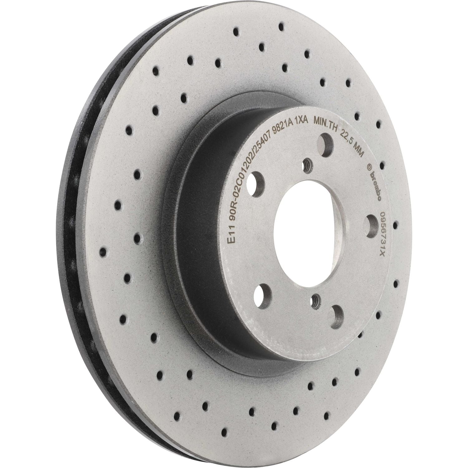 XTRA Drilled Front Disc Brake Rotor - 09.5673.1X_01