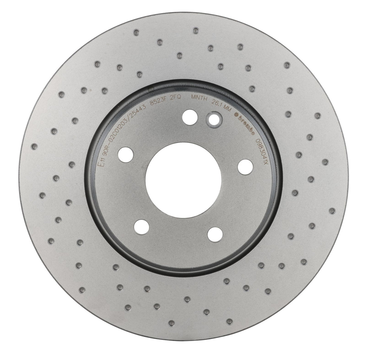 XTRA Drilled Front Disc Brake Rotor - 09.8304.1X_07