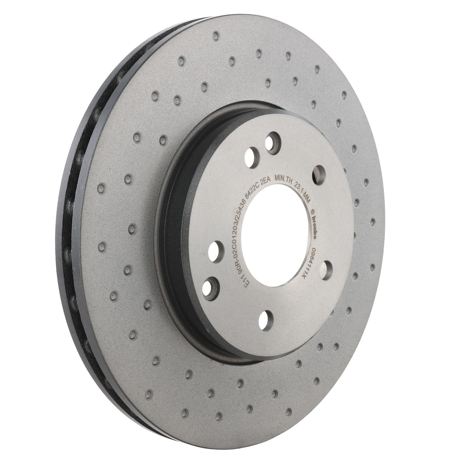 XTRA Drilled Front Disc Brake Rotor - 09.8411.1X_28