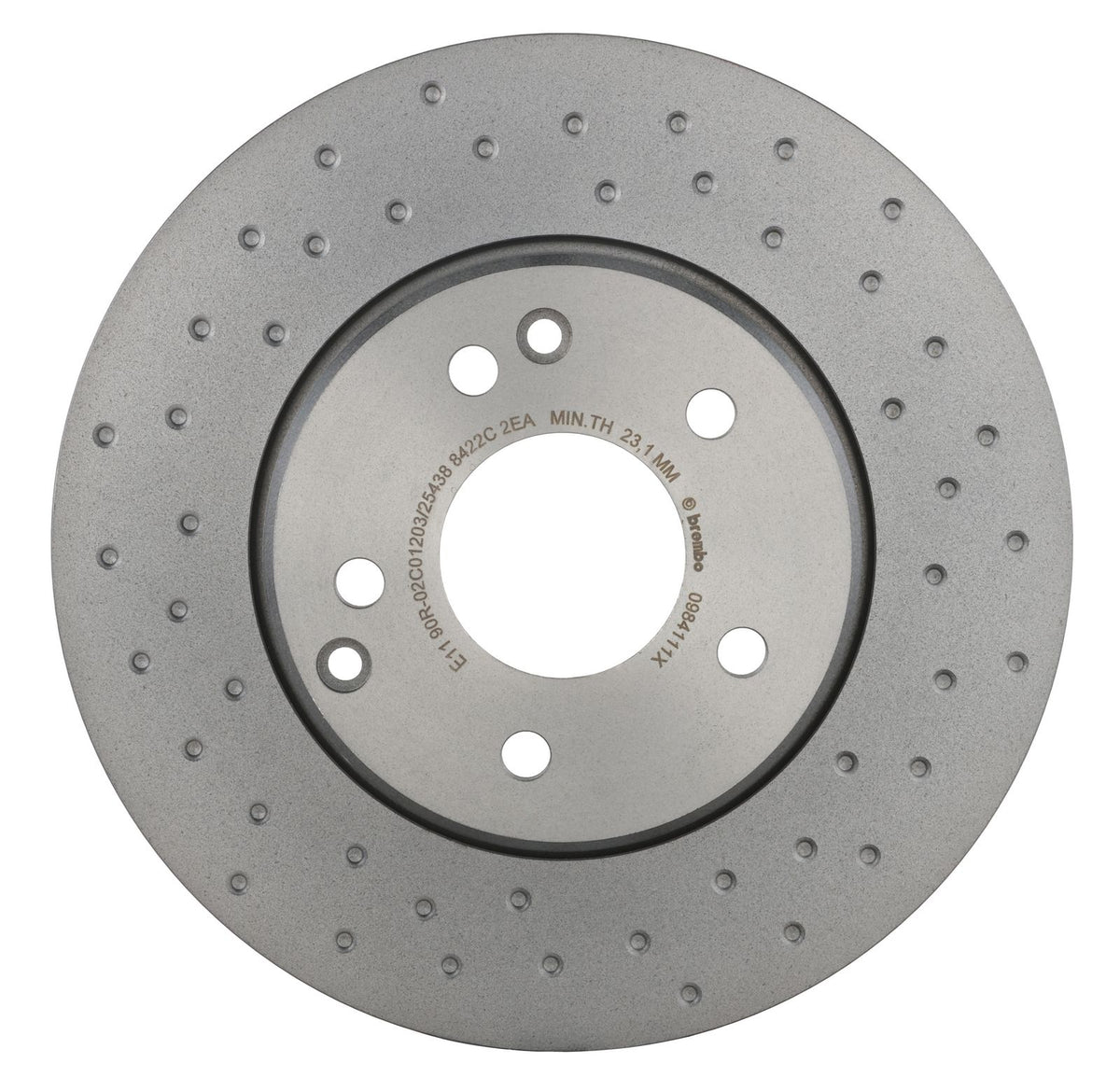 XTRA Drilled Front Disc Brake Rotor - 09.8411.1X_07