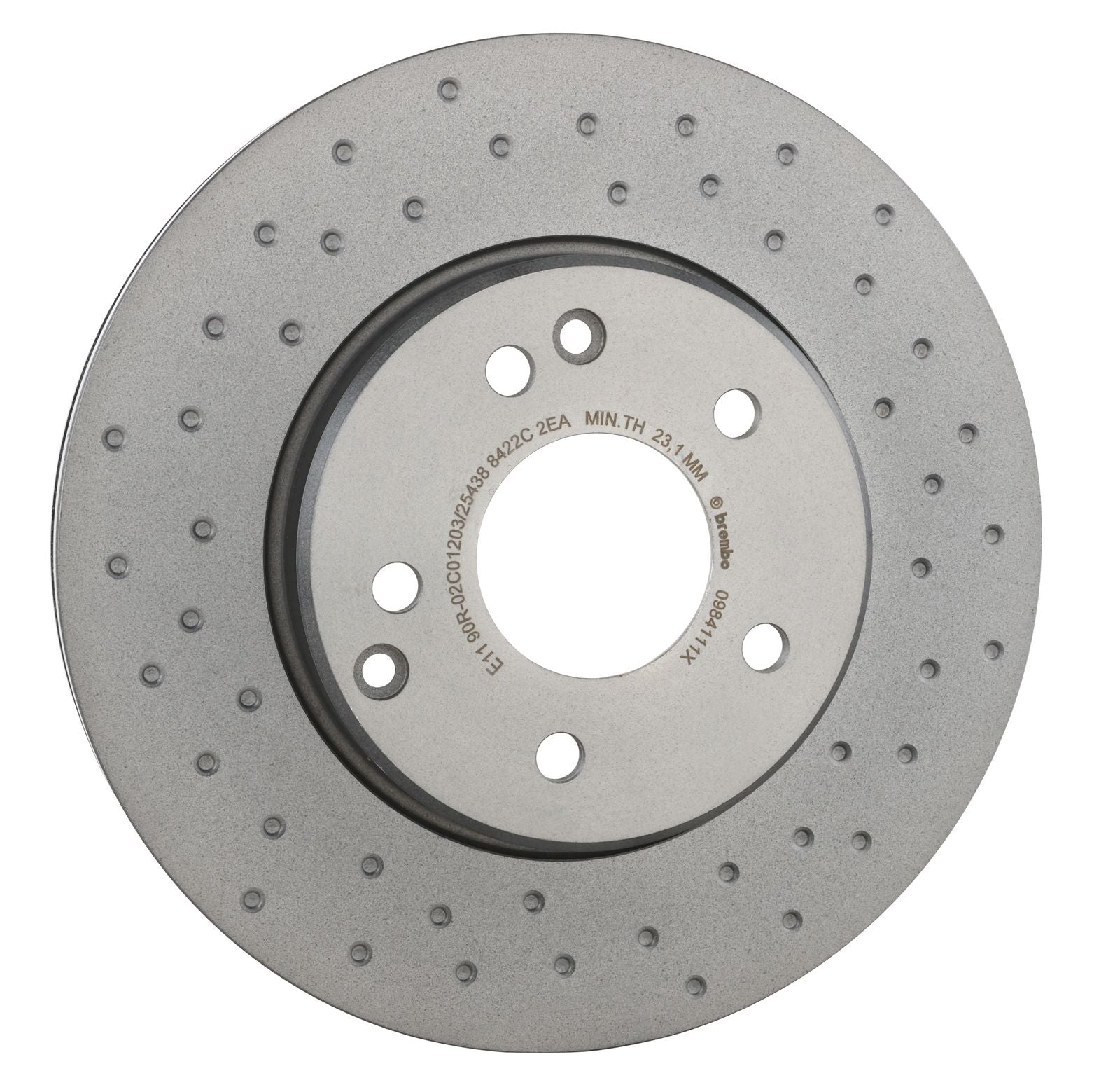 XTRA Drilled Front Disc Brake Rotor - 09.8411.1X_30