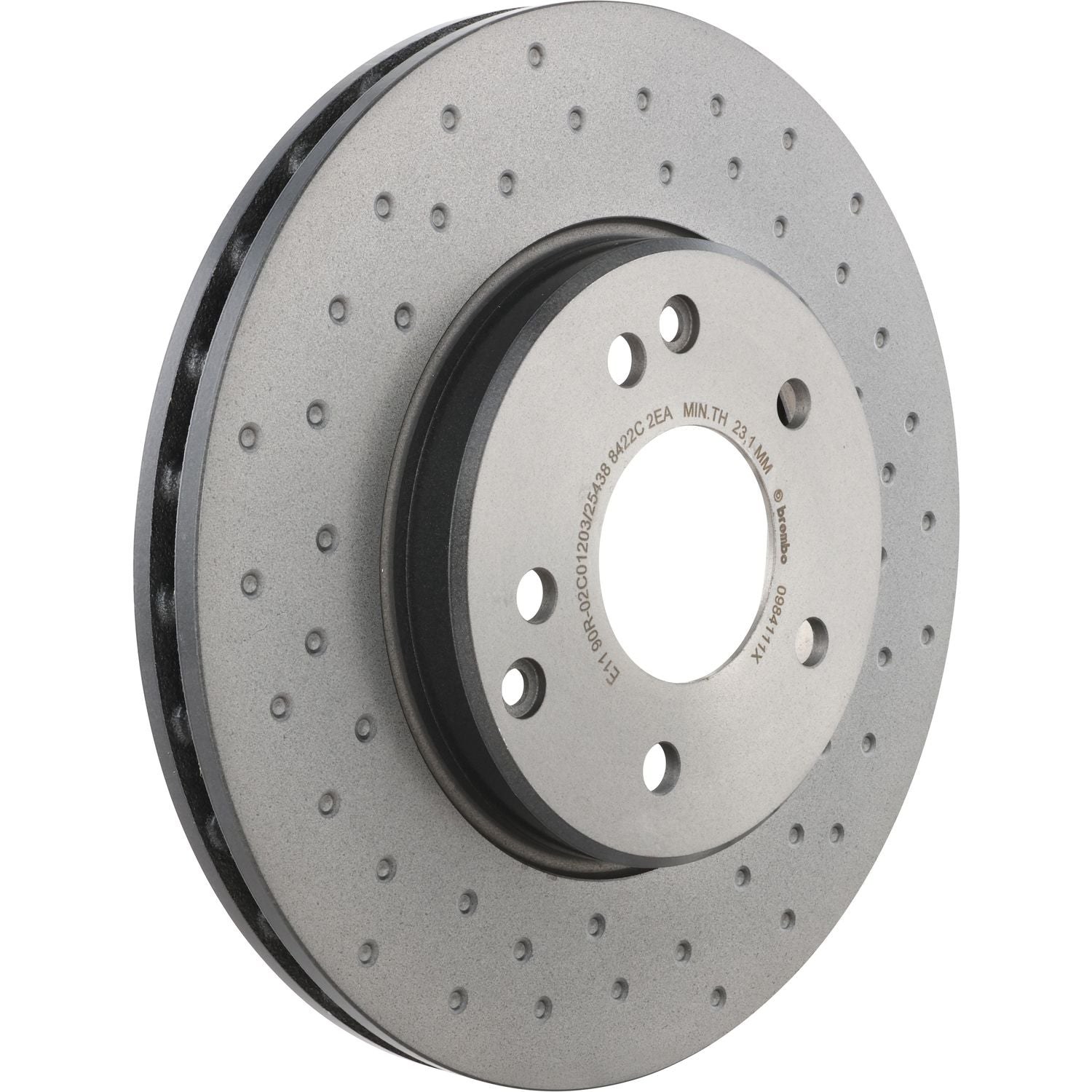 XTRA Drilled Front Disc Brake Rotor - 09.8411.1X_02