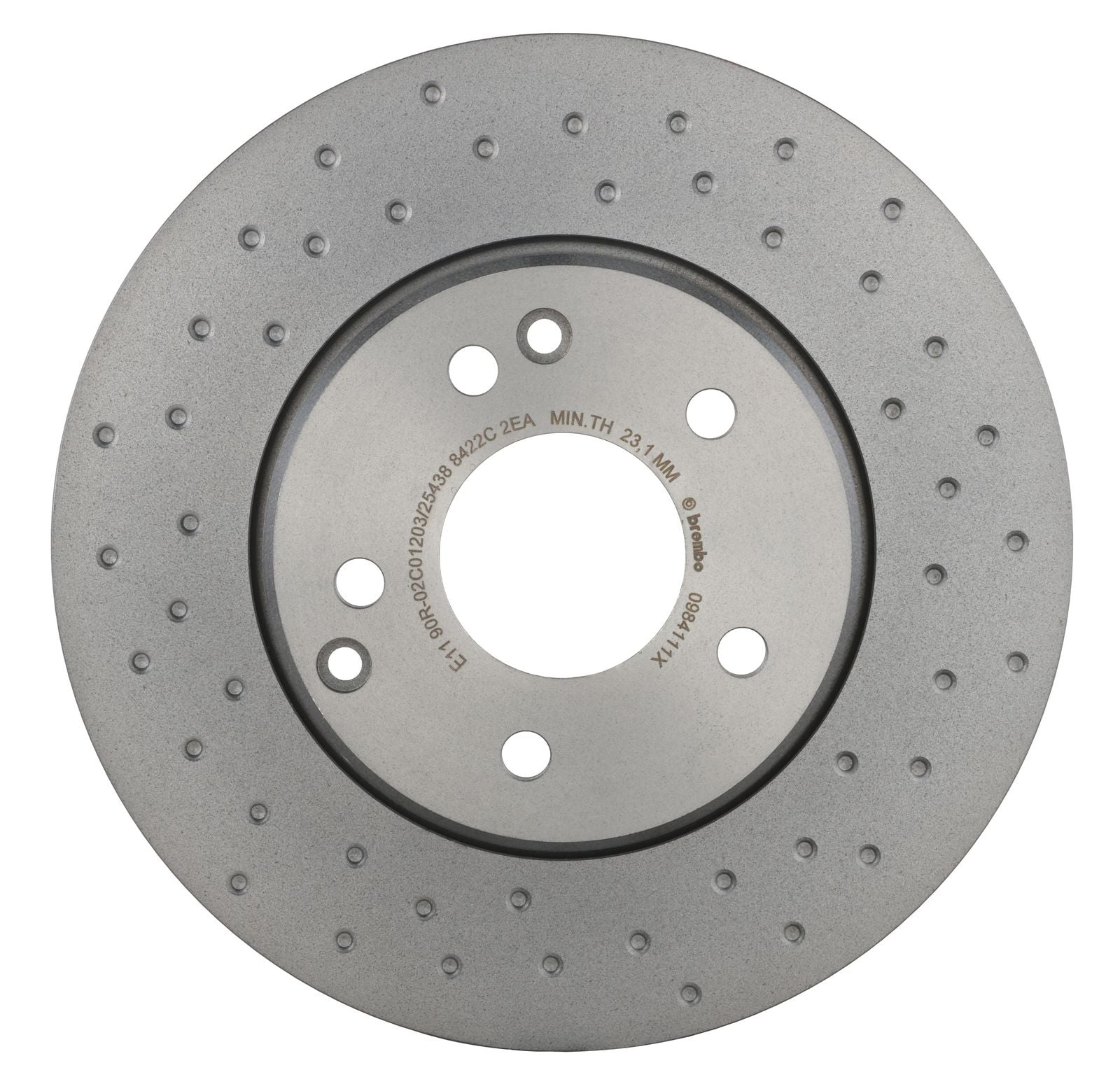 XTRA Drilled Front Disc Brake Rotor - 09.8411.1X_07