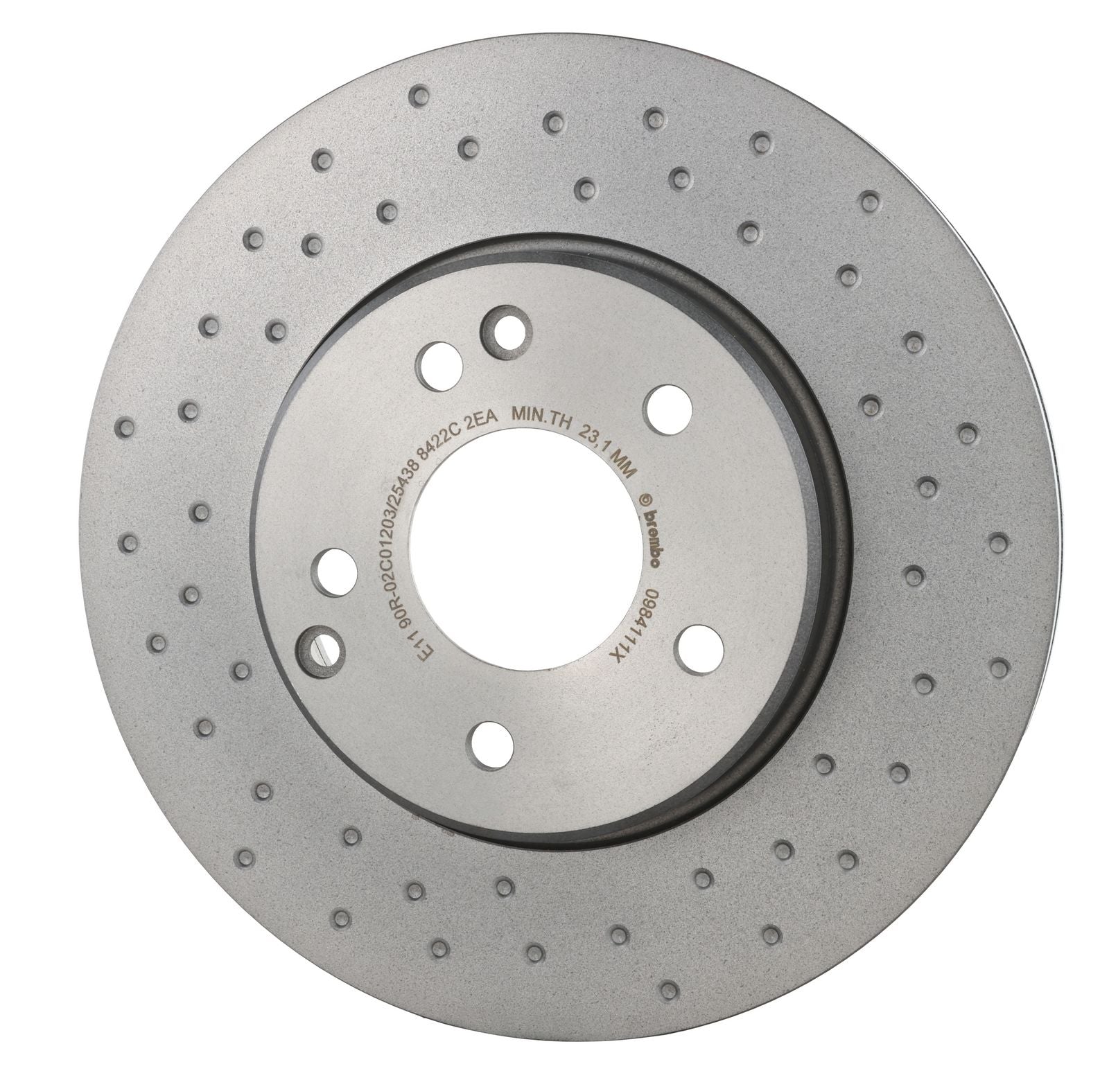 XTRA Drilled Front Disc Brake Rotor - 09.8411.1X_08