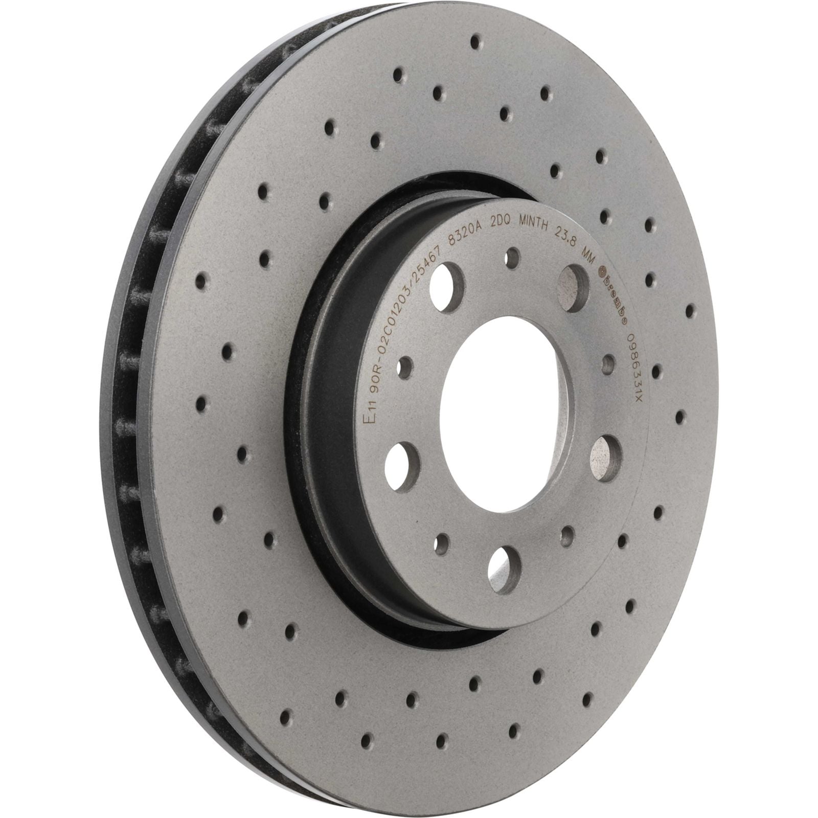 XTRA Drilled Front Disc Brake Rotor - 09.8633.1X_05