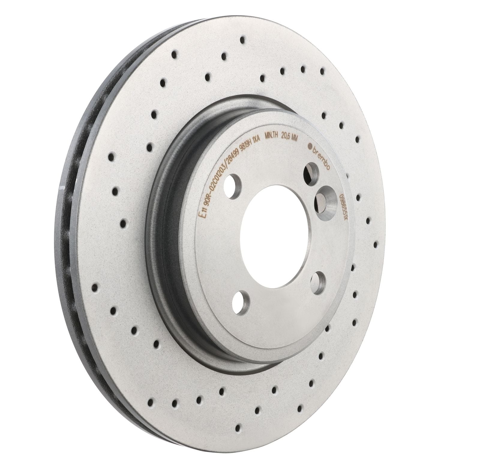 XTRA Drilled Front Disc Brake Rotor - 09.8655.1X_28