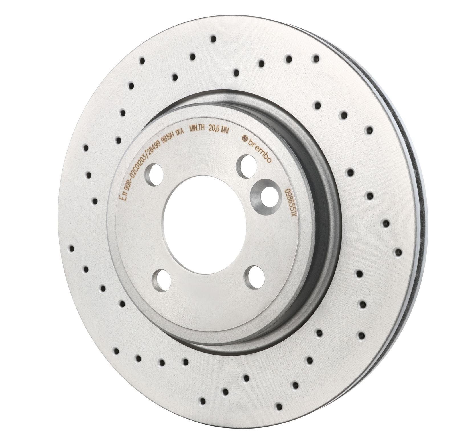 XTRA Drilled Front Disc Brake Rotor - 09.8655.1X_09