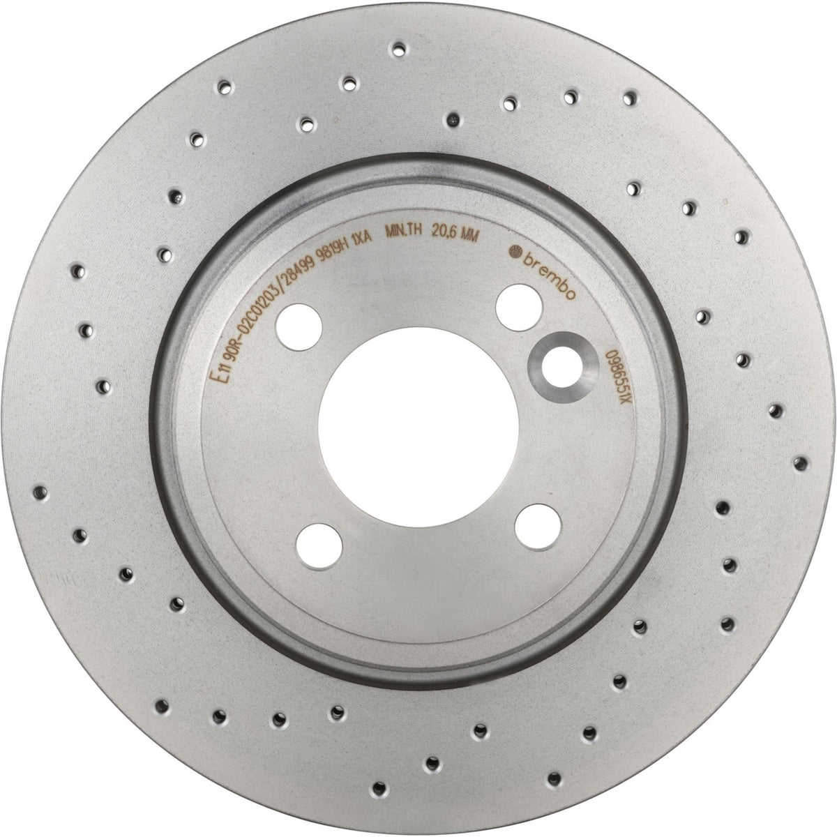 XTRA Drilled Front Disc Brake Rotor - 09.8655.1X_05