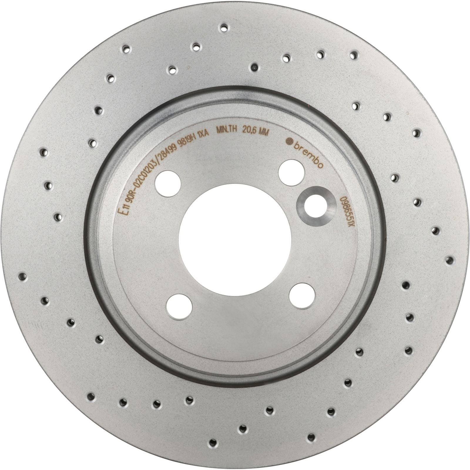 XTRA Drilled Front Disc Brake Rotor - 09.8655.1X_05