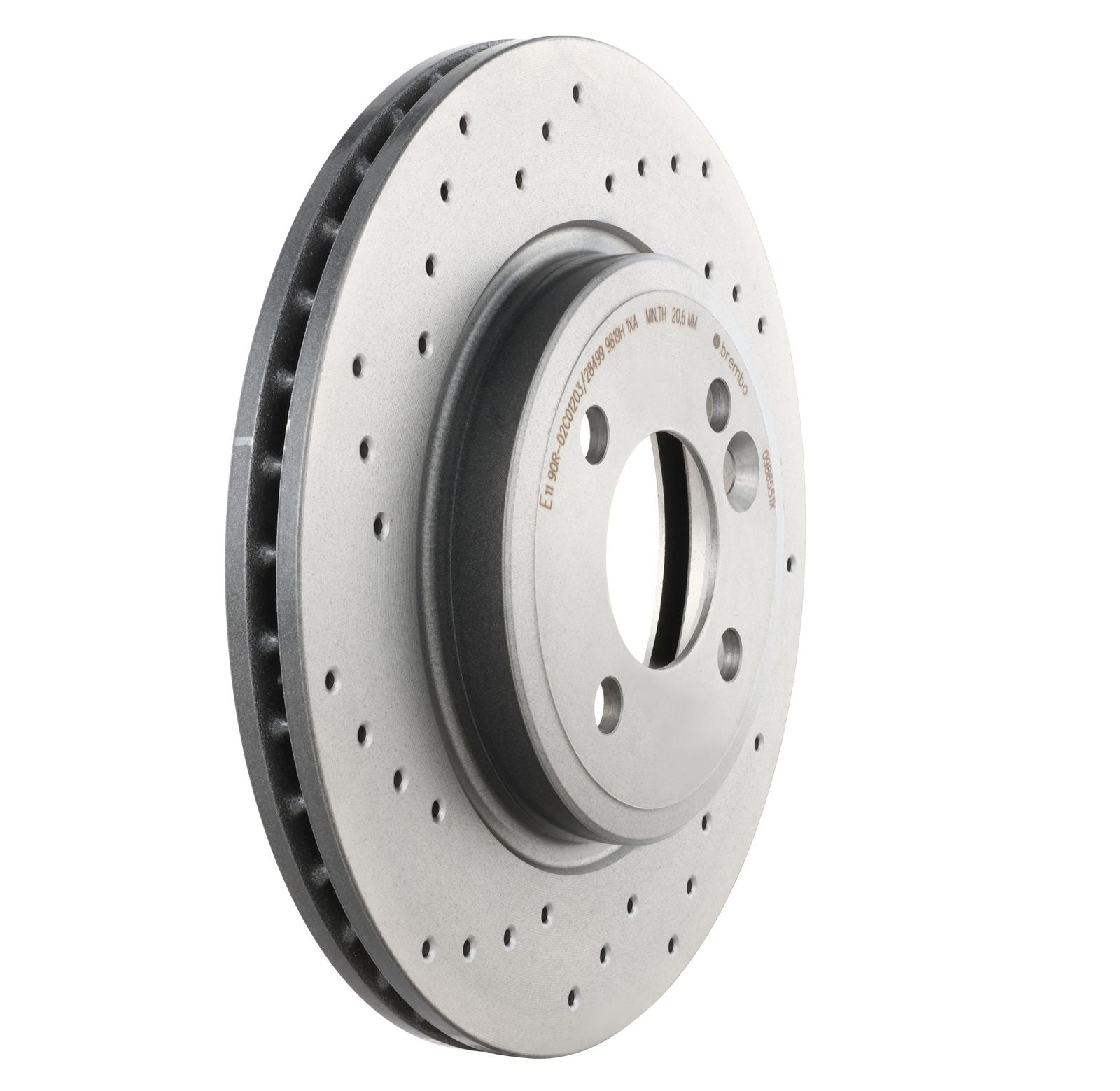 XTRA Drilled Front Disc Brake Rotor - 09.8655.1X_27