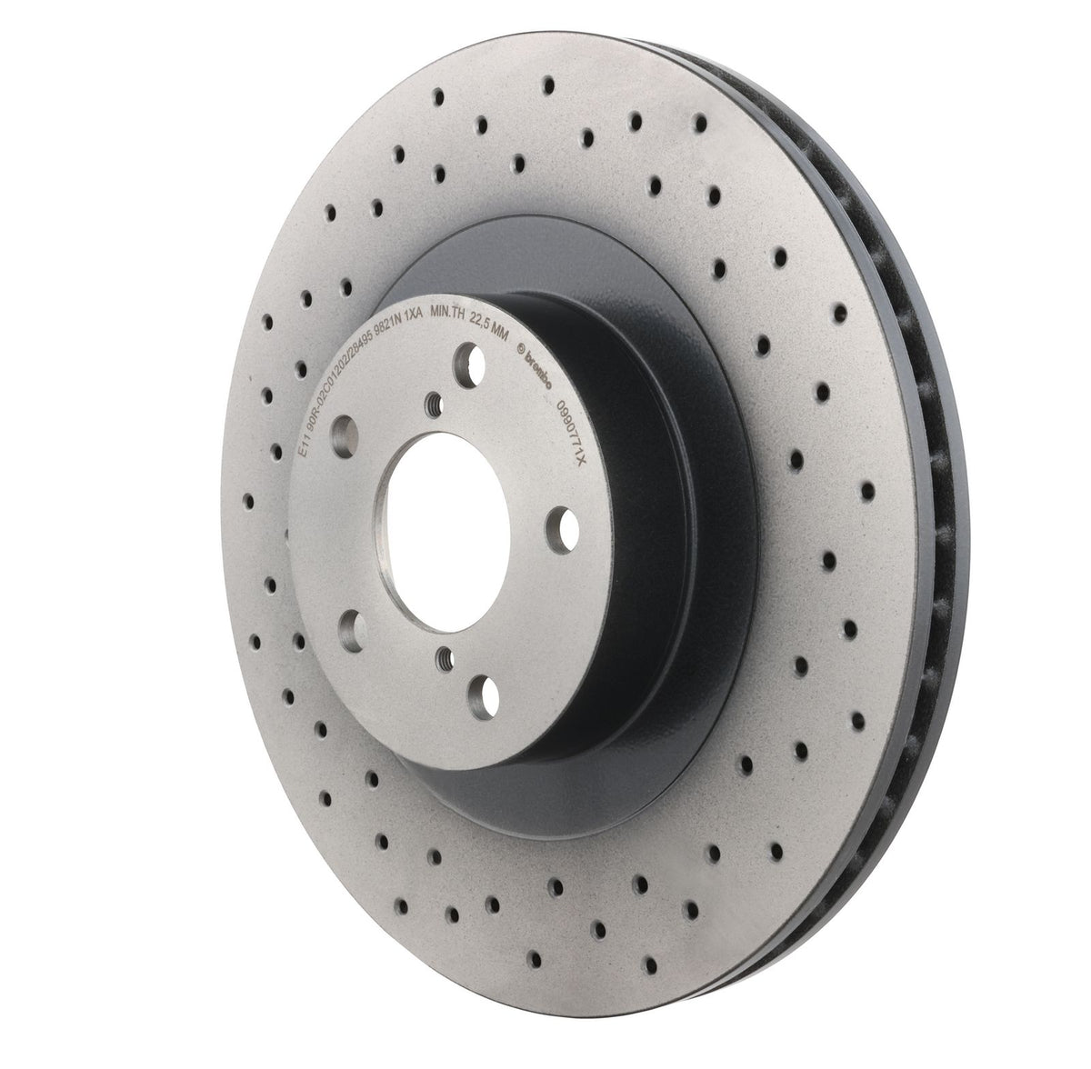 XTRA Drilled Front Disc Brake Rotor - 09.9077.1X_09