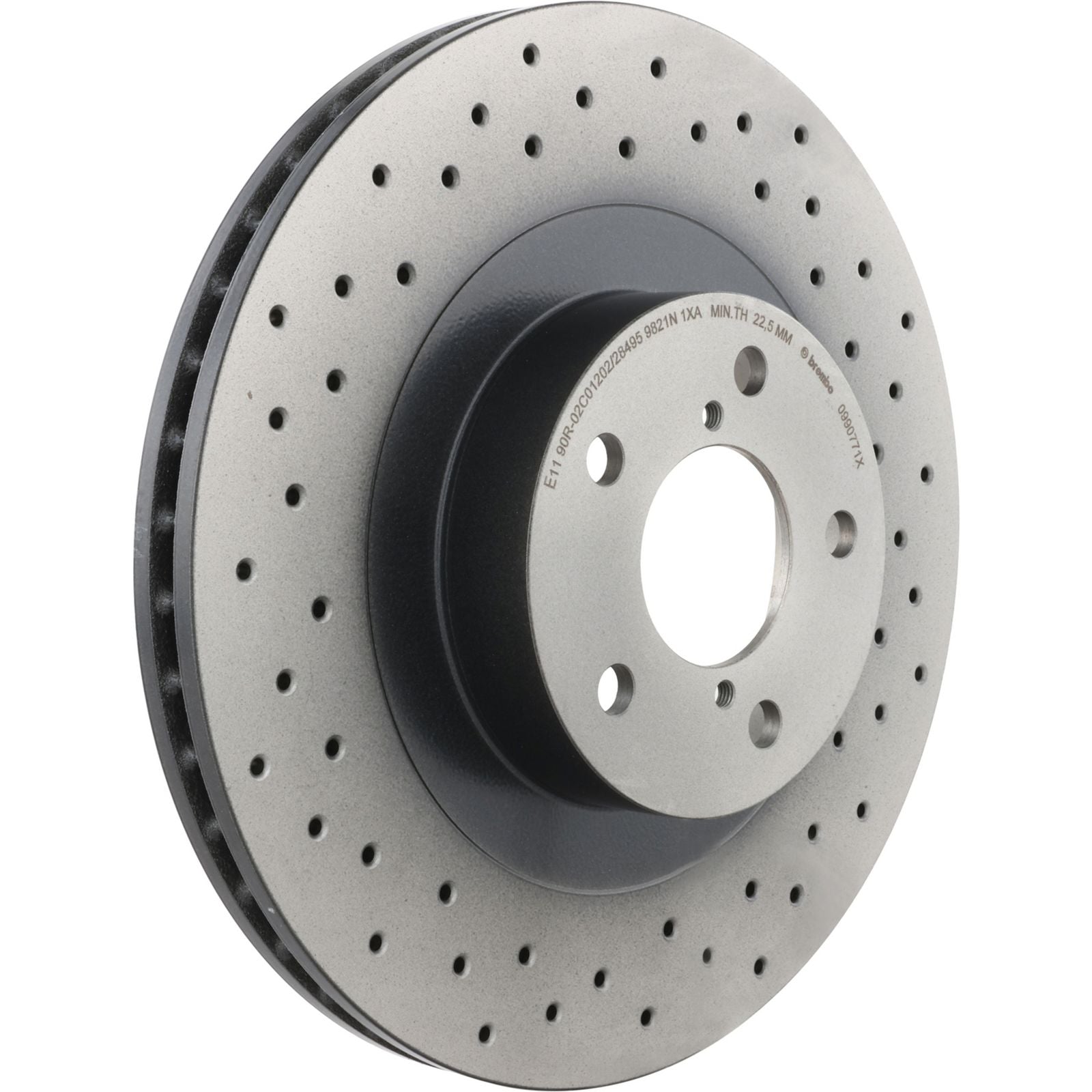 XTRA Drilled Front Disc Brake Rotor - 09.9077.1X_03
