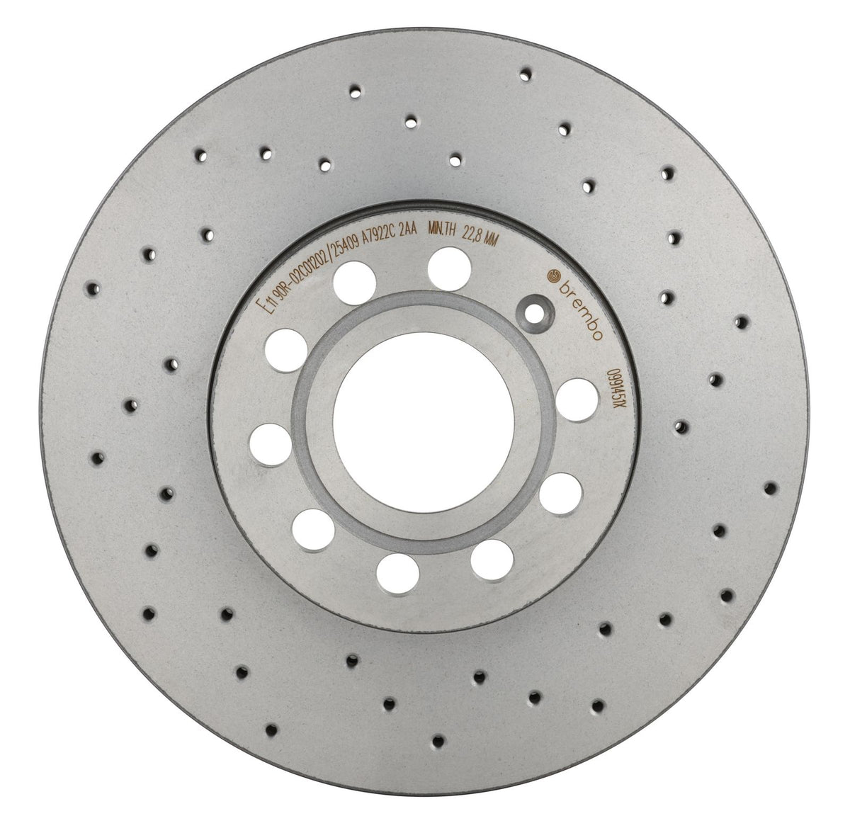 XTRA Drilled Front Disc Brake Rotor - 09.9145.1X_06