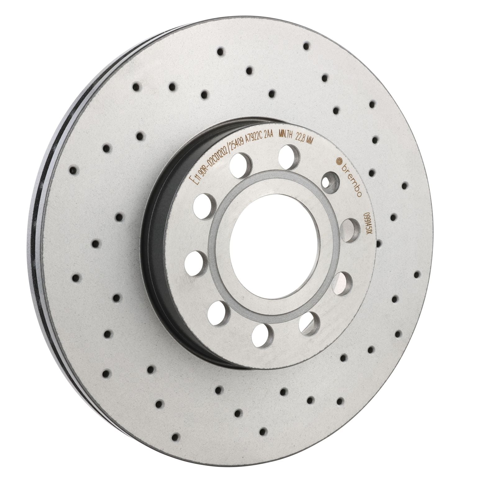 XTRA Drilled Front Disc Brake Rotor - 09.9145.1X_28