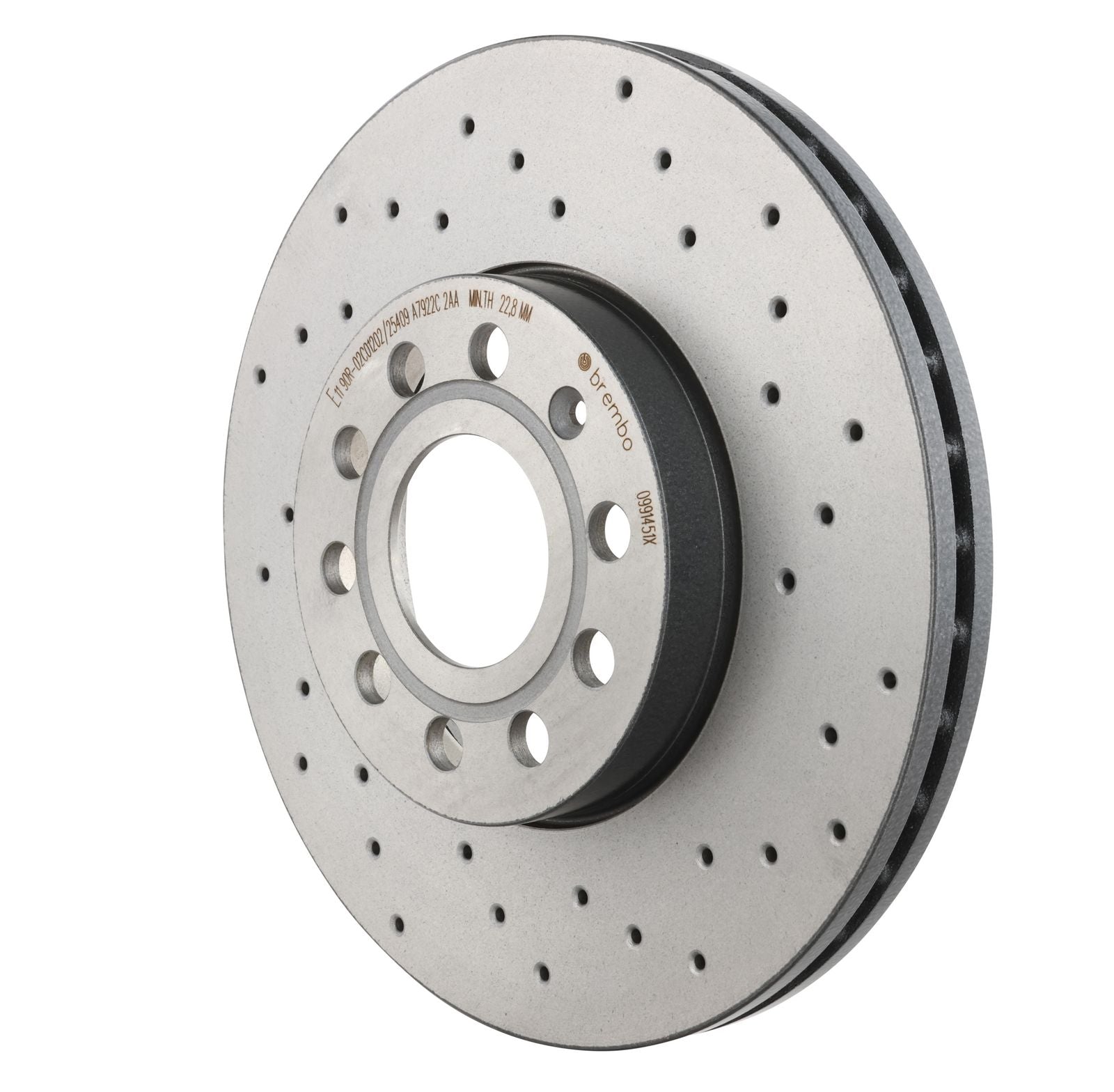 XTRA Drilled Front Disc Brake Rotor - 09.9145.1X_09