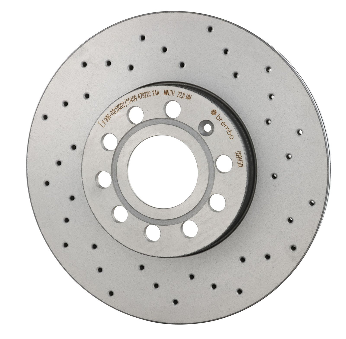 XTRA Drilled Front Disc Brake Rotor - 09.9145.1X_07