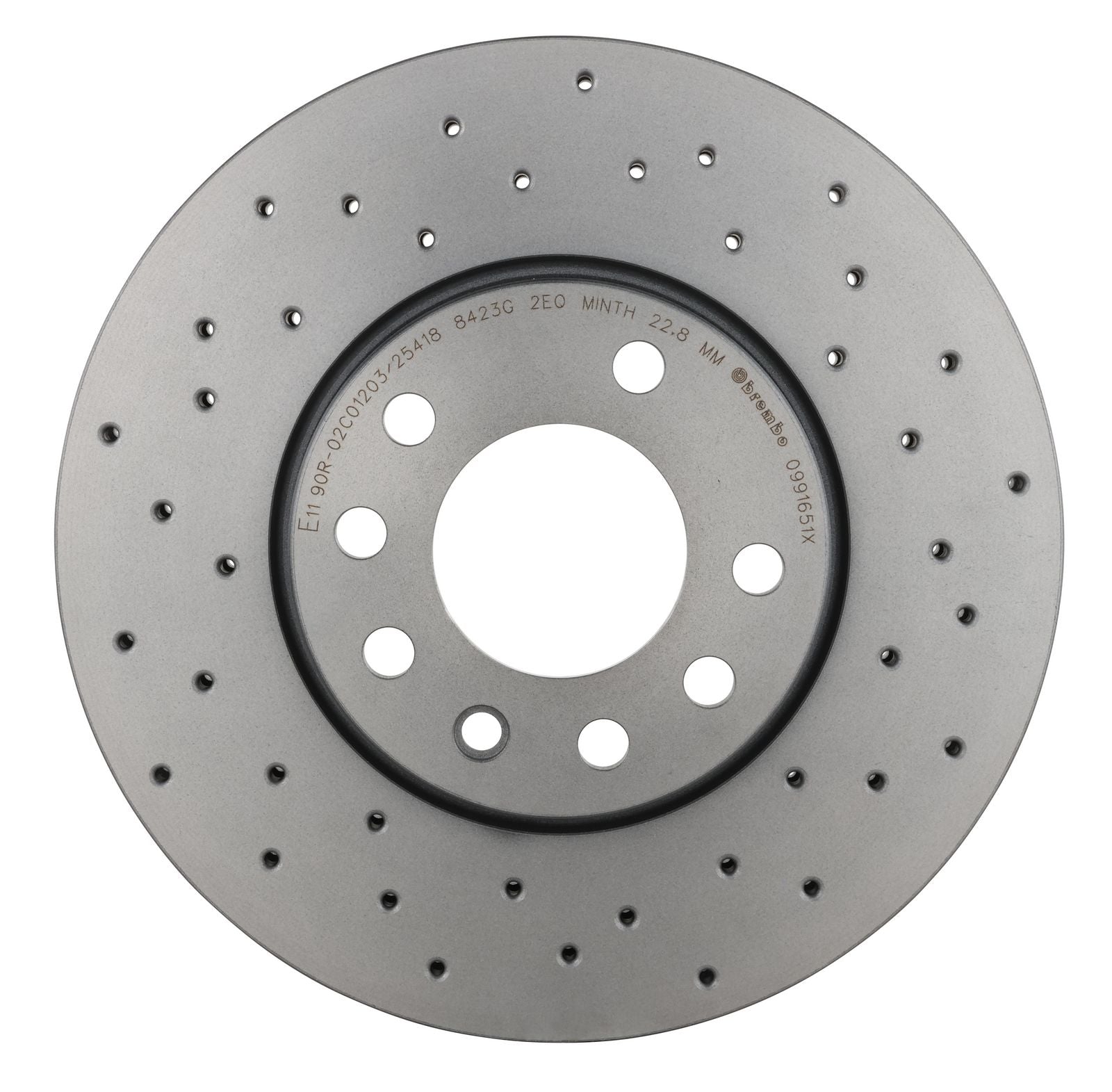 XTRA Drilled Front Disc Brake Rotor - 09.9165.1X_07