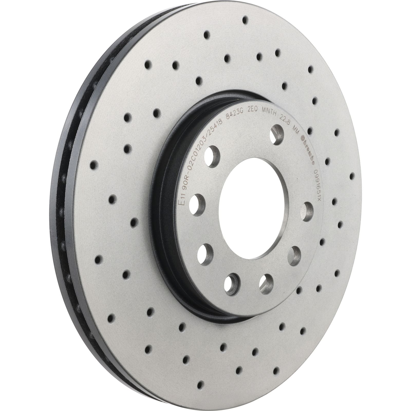 XTRA Drilled Front Disc Brake Rotor - 09.9165.1X_01