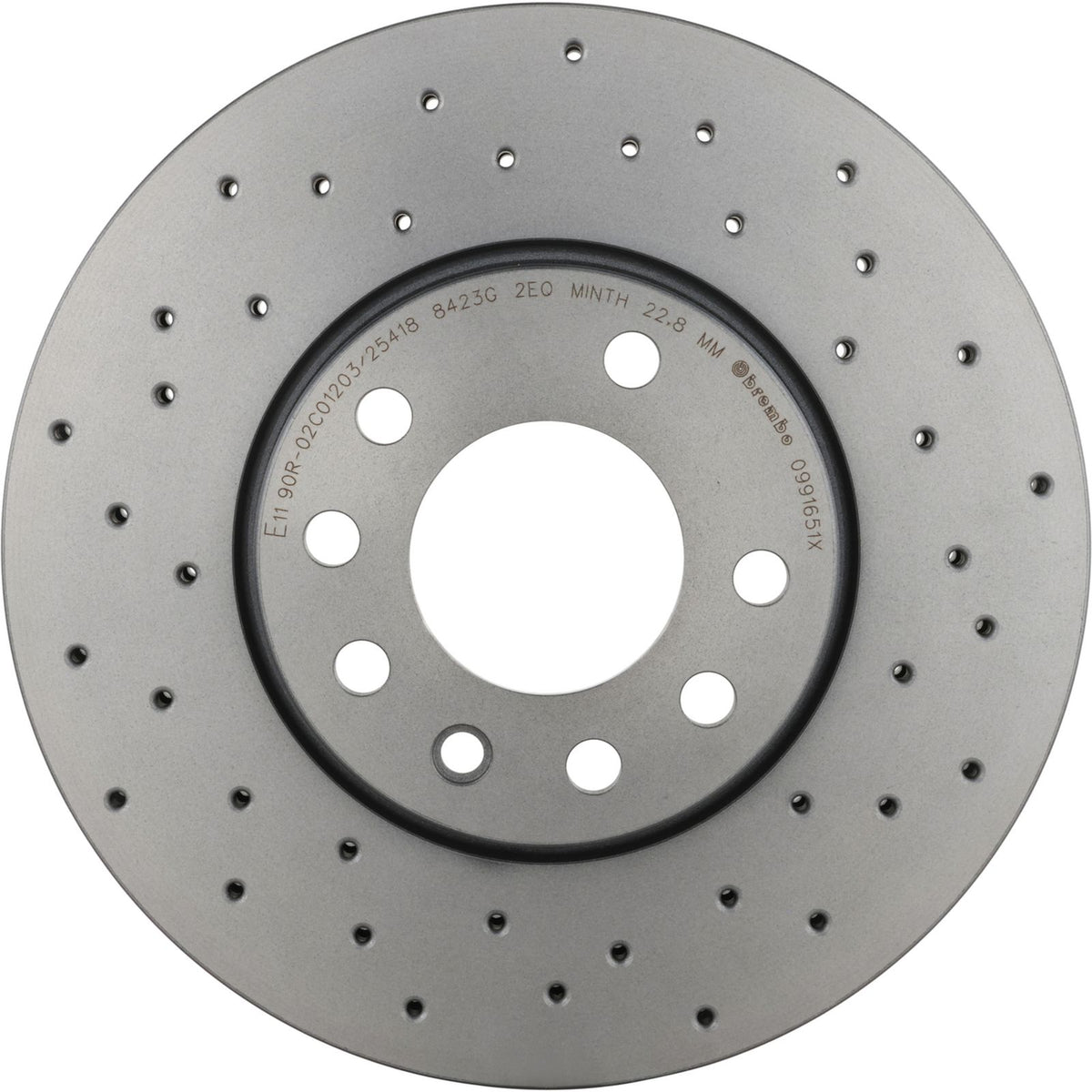 XTRA Drilled Front Disc Brake Rotor - 09.9165.1X_03