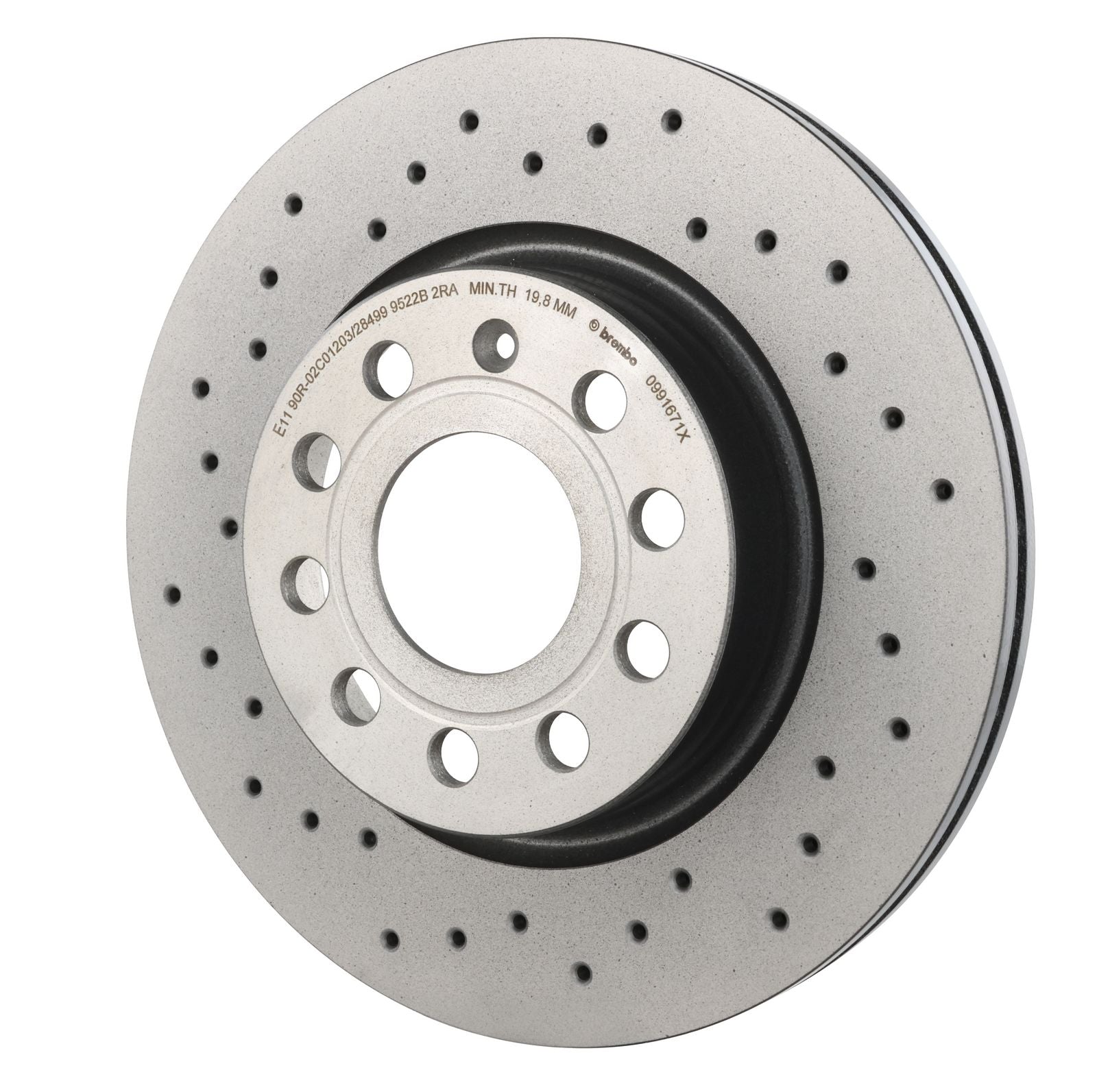 XTRA Drilled Front Disc Brake Rotor - 09.9167.1X_10