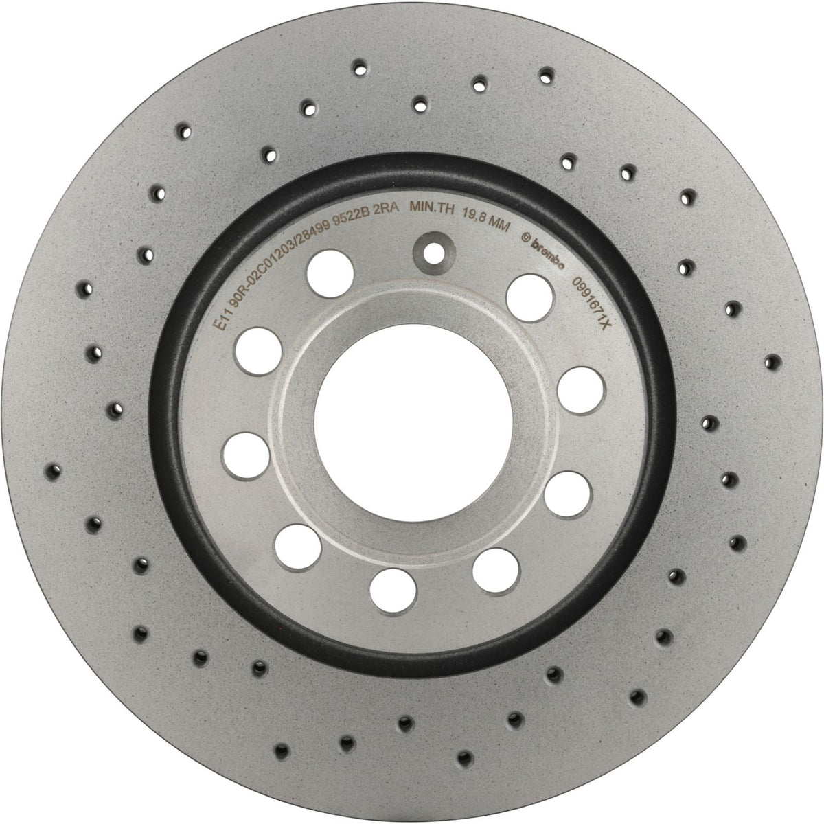 XTRA Drilled Front Disc Brake Rotor - 09.9167.1X_03