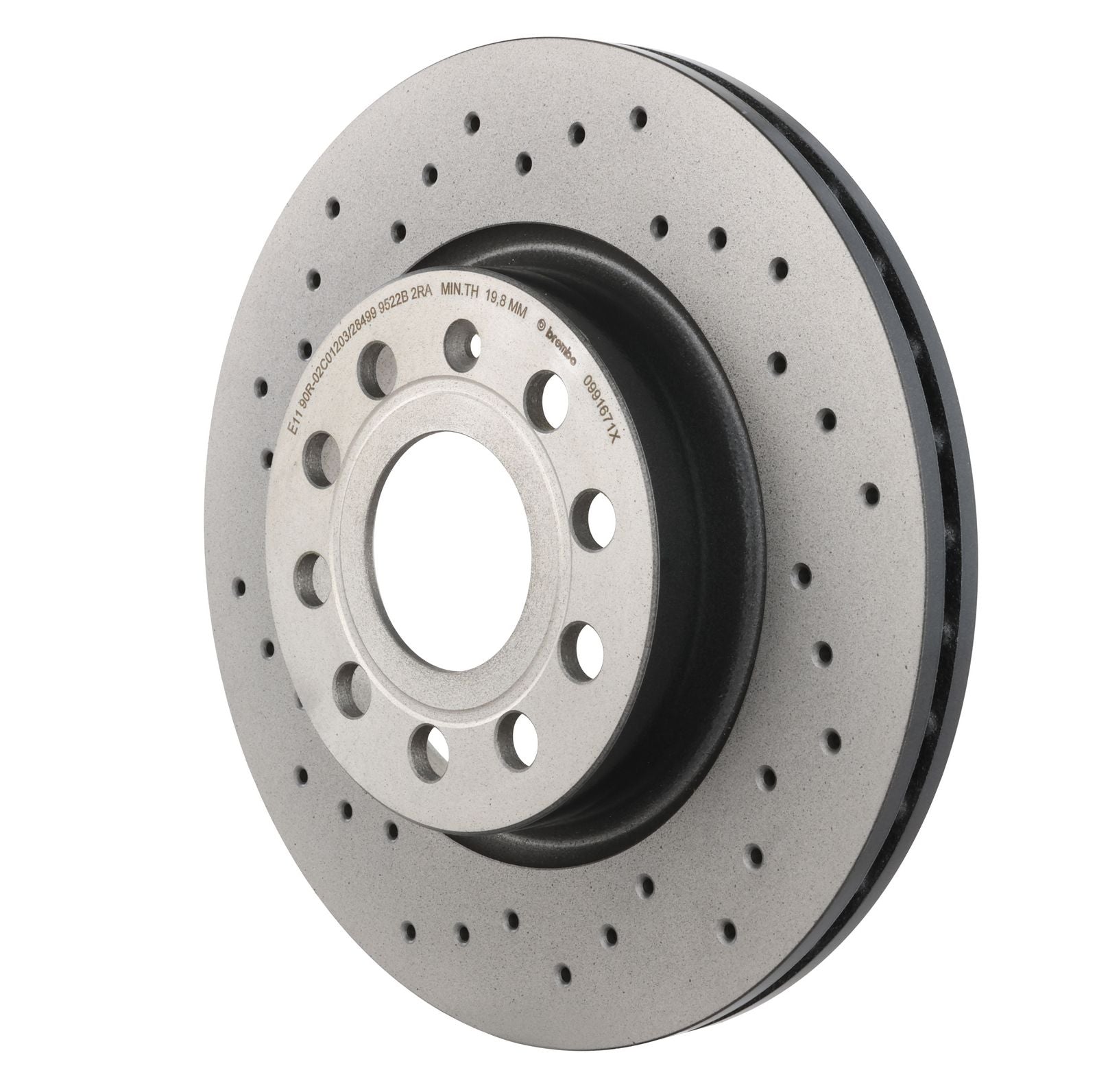 XTRA Drilled Front Disc Brake Rotor - 09.9167.1X_11