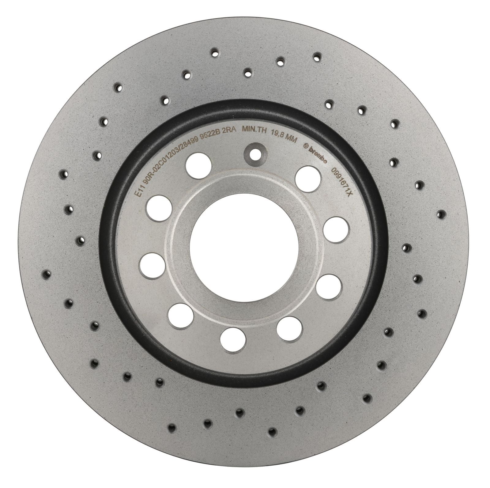 XTRA Drilled Front Disc Brake Rotor - 09.9167.1X_08