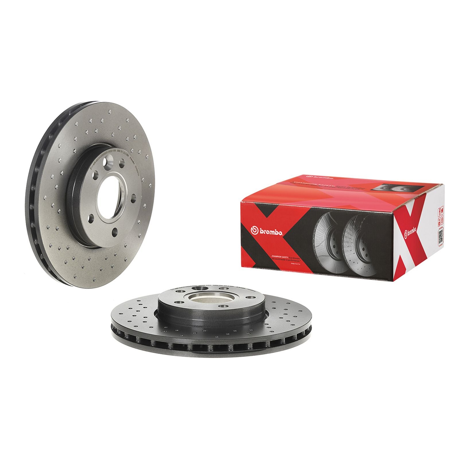 XTRA Drilled Front Disc Brake Rotor - 09.A905.1X_01