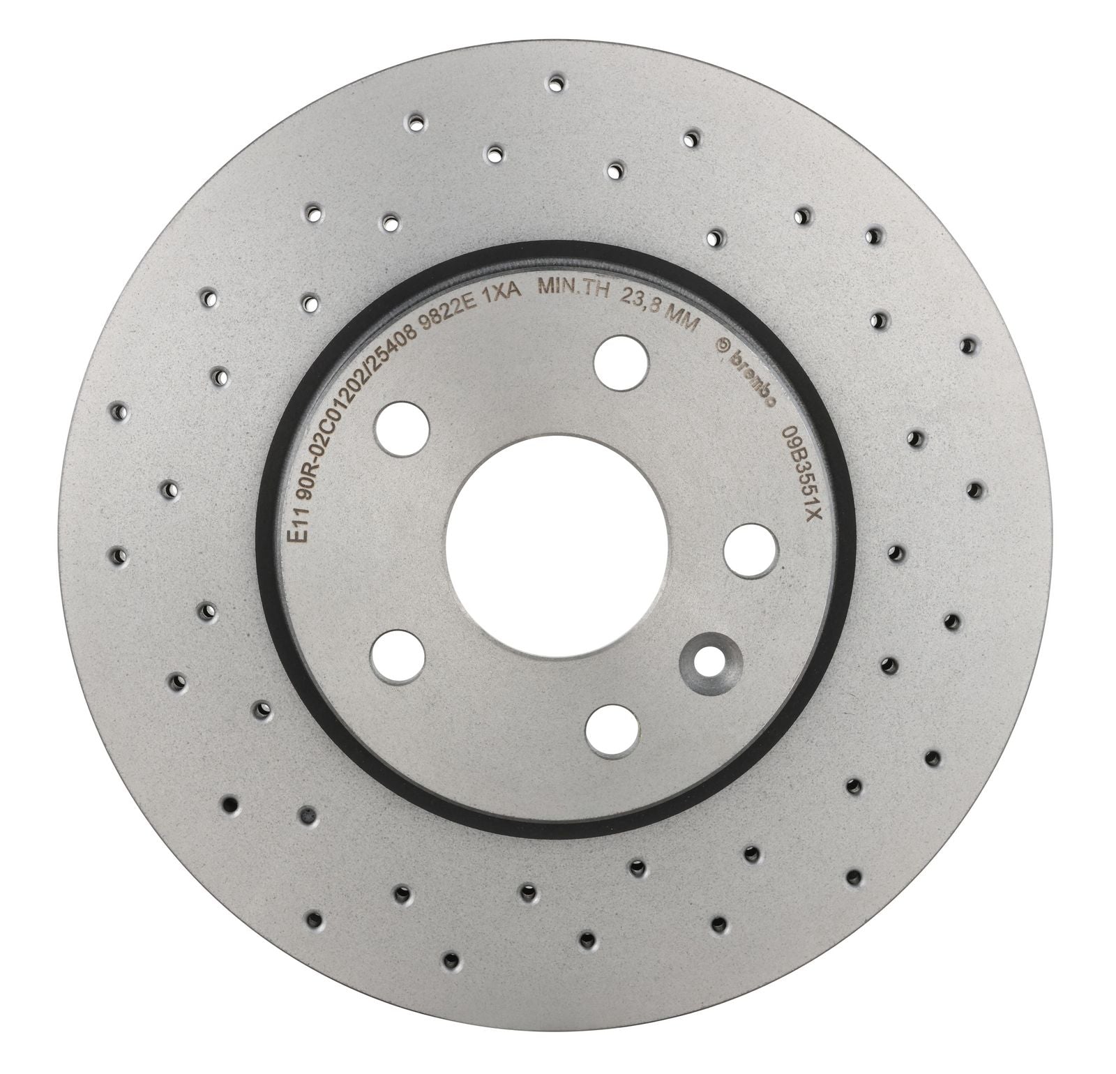 XTRA Drilled Front Disc Brake Rotor - 09.B355.1X_01
