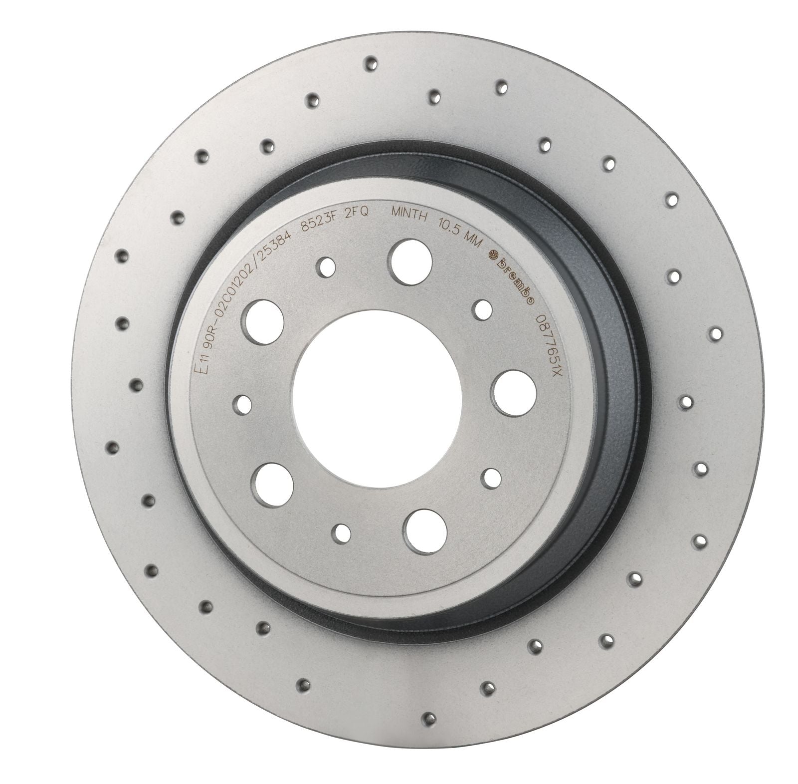 XTRA Drilled Rear Disc Brake Rotor - 08.7765.1X_08