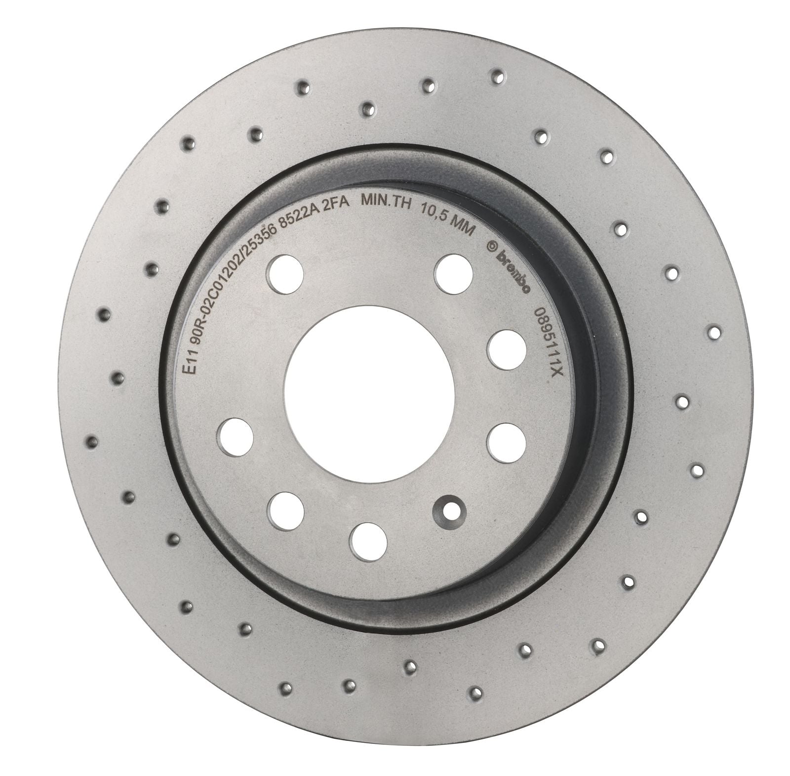 XTRA Drilled Rear Disc Brake Rotor - 08.9511.1X_08