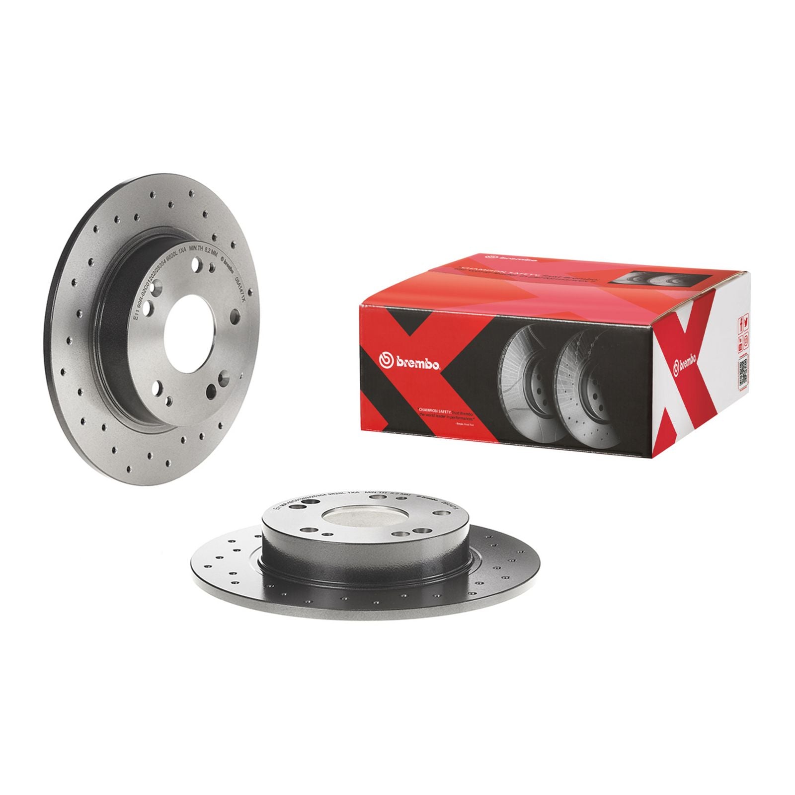 XTRA Drilled Rear Disc Brake Rotor - 08.A147.1X_01
