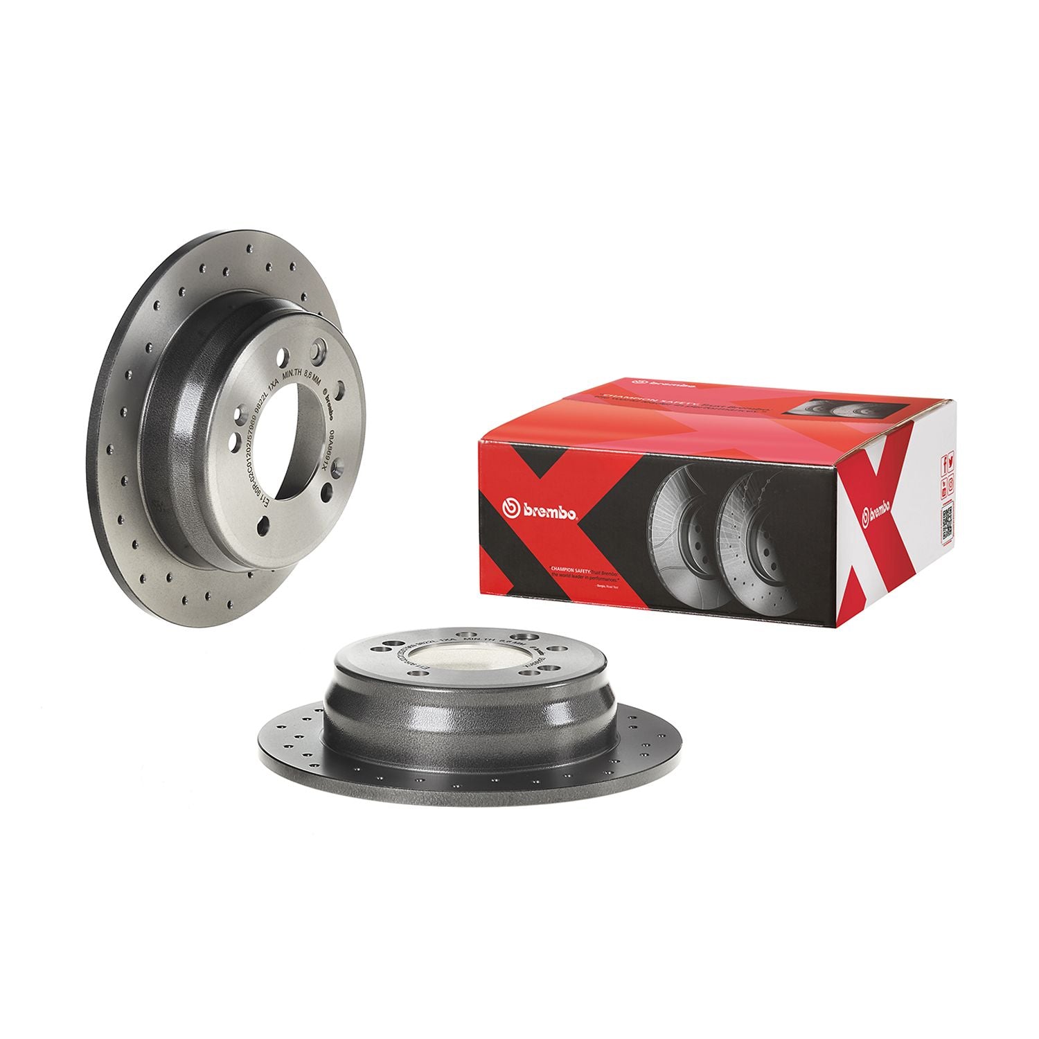 XTRA Drilled Rear Disc Brake Rotor - 08.A869.1X_01