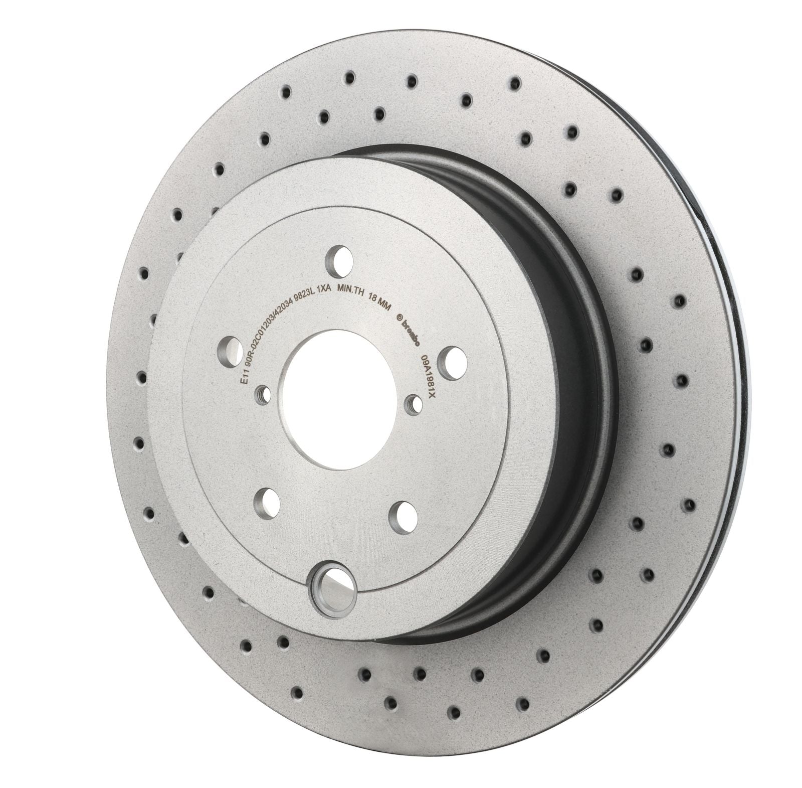 XTRA Drilled Rear Disc Brake Rotor - 09.A198.1X_09