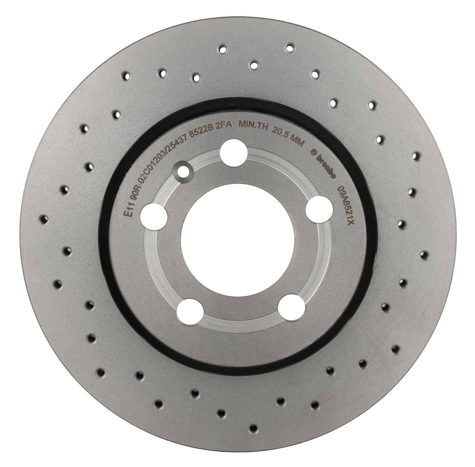 XTRA Drilled Rear Disc Brake Rotor - 09.A652.1X_07
