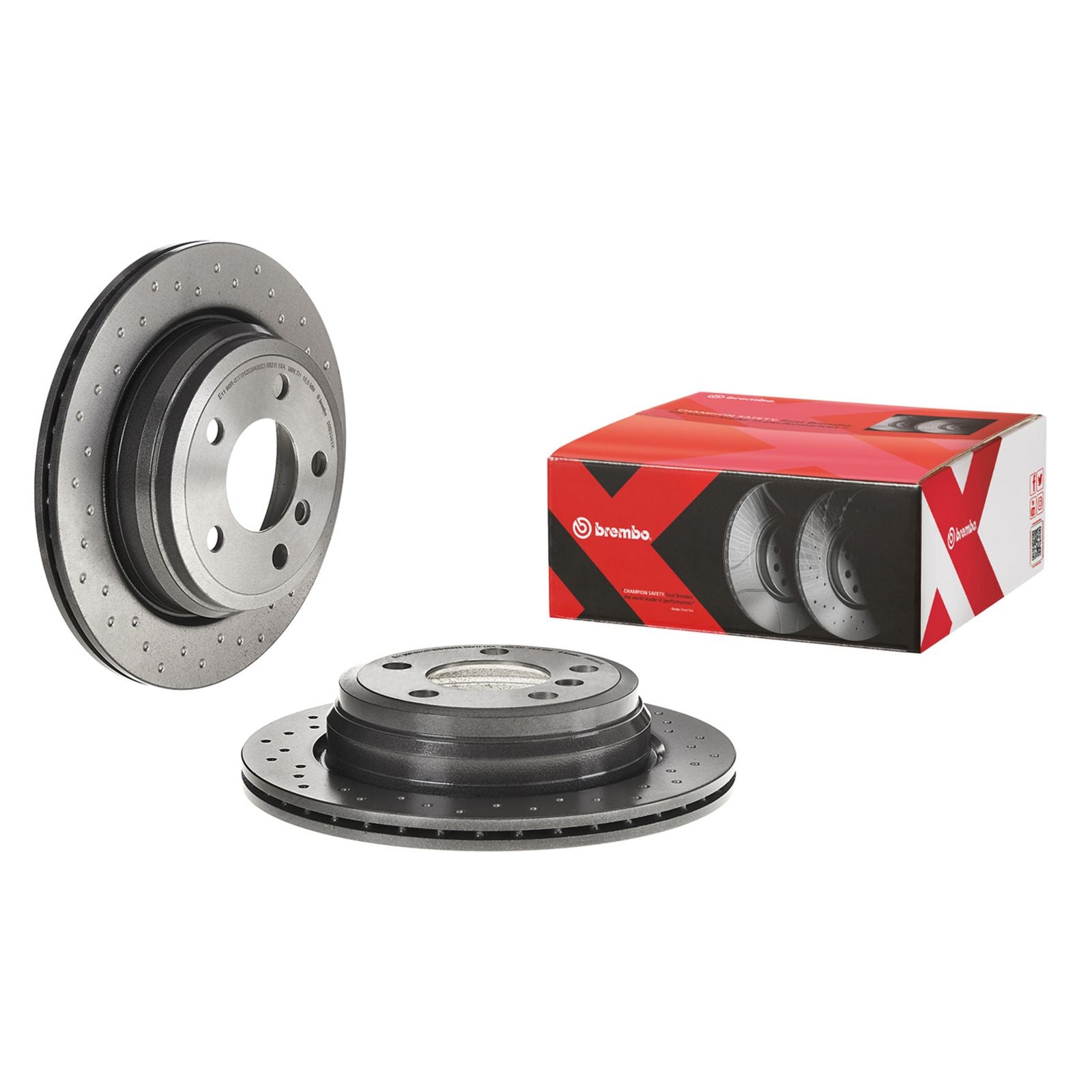 XTRA Drilled Rear Disc Brake Rotor - 09.B338.1X_01