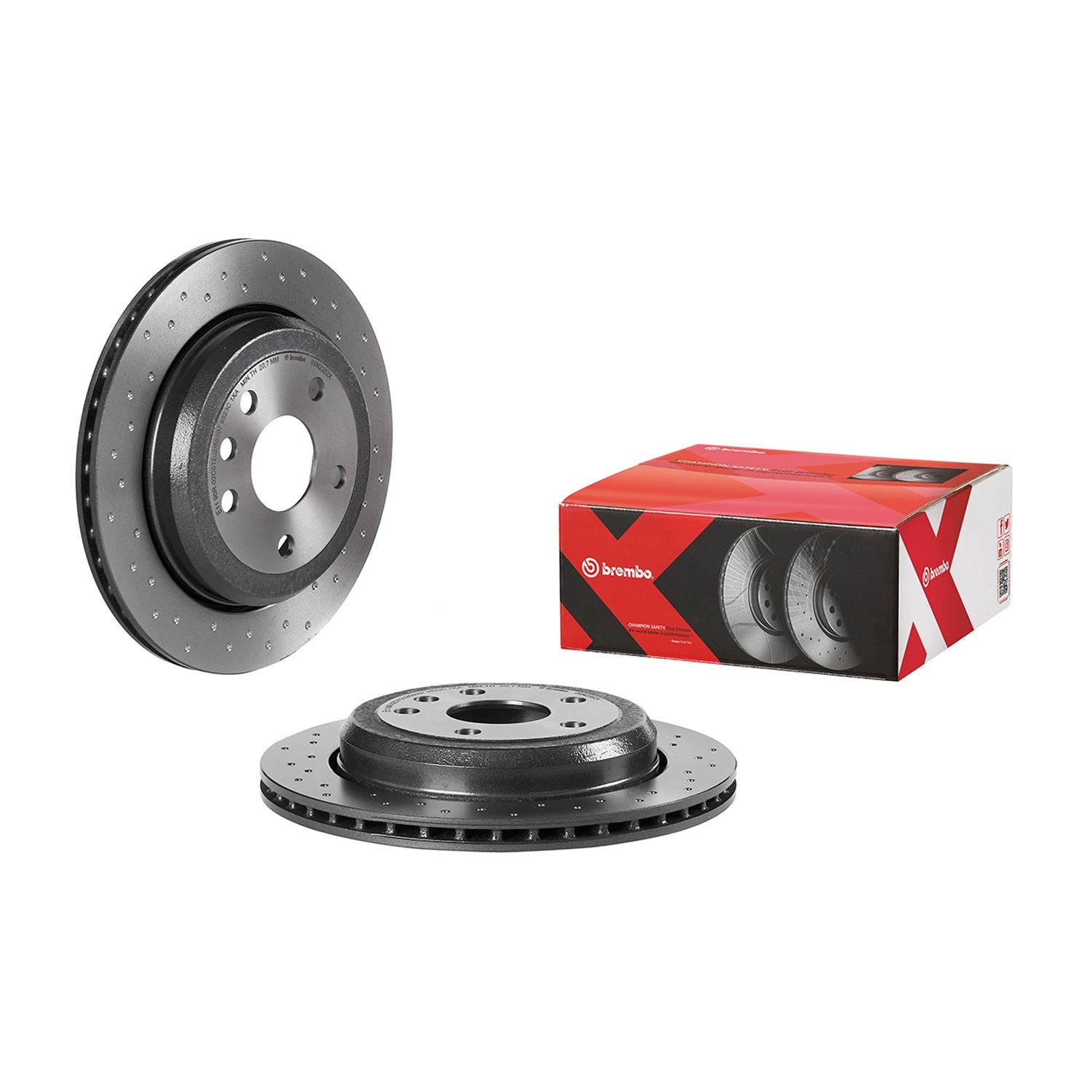 XTRA Drilled Rear Disc Brake Rotor - 09.N235.2X_01