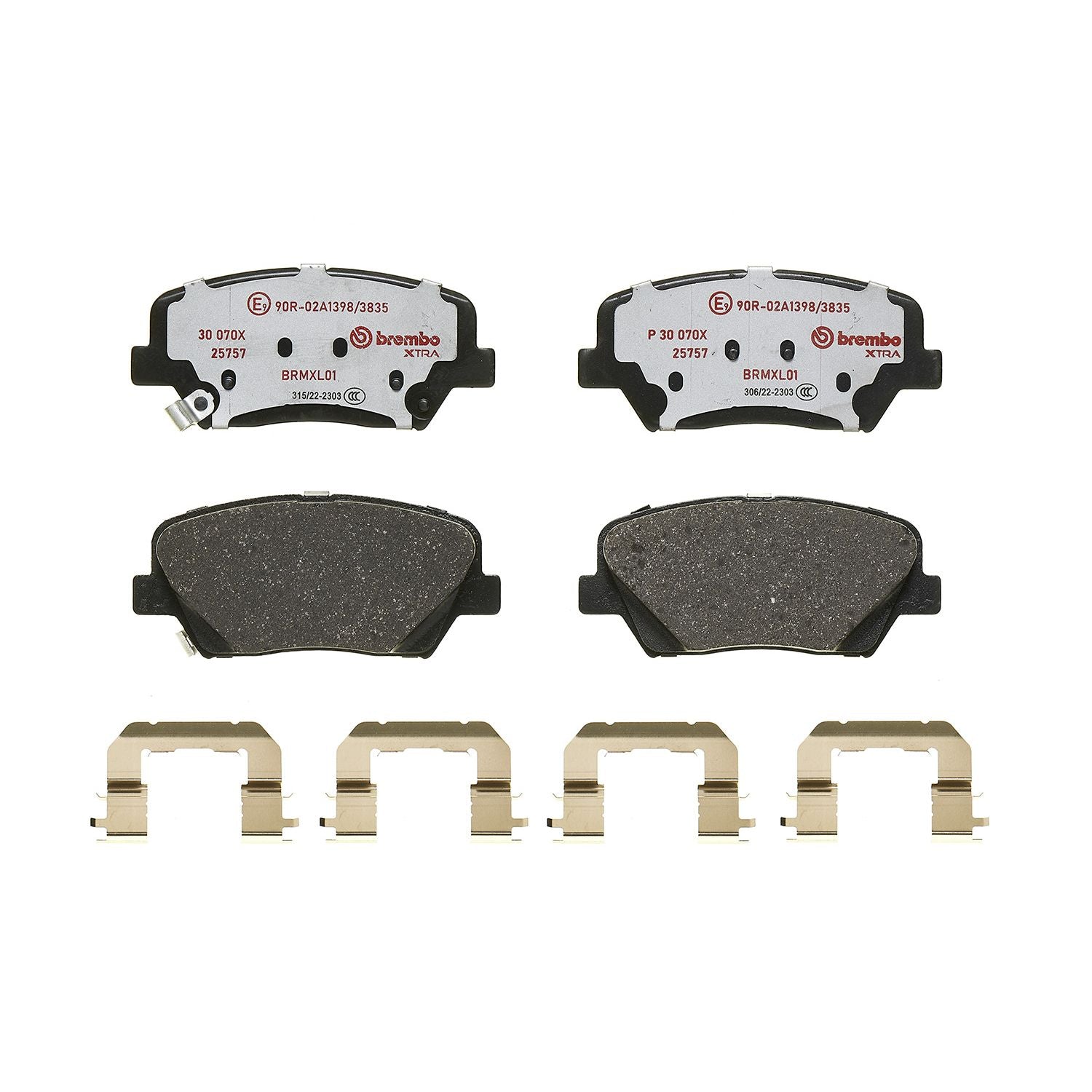 XTRA Low-Met Front Disc Brake Pad Set - P30070X_03